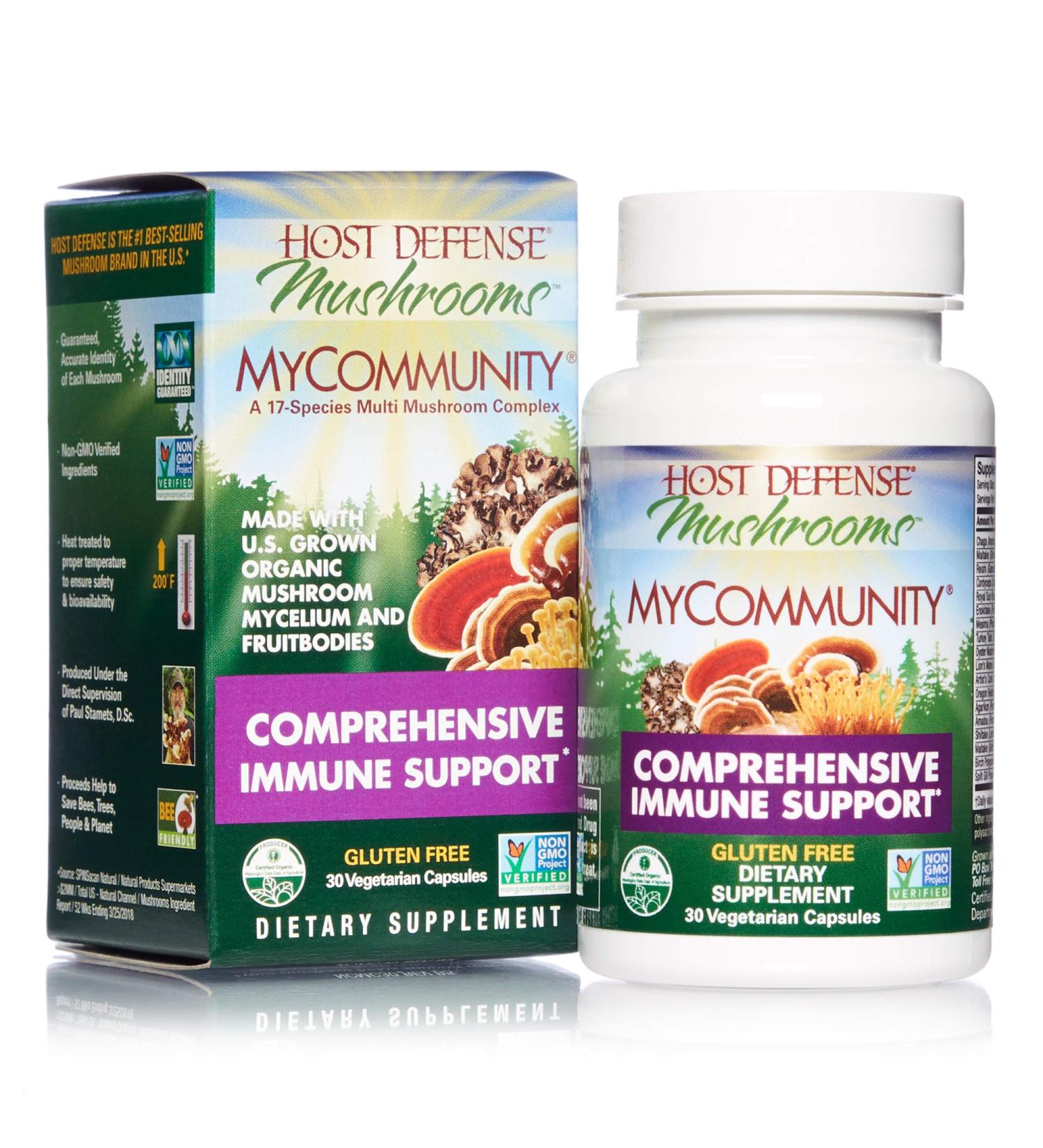 Fungi Perfecti MyCommunity - Comprehensive Immune Support with 30 Veggie Caps - Buy Online on GoSupps.com