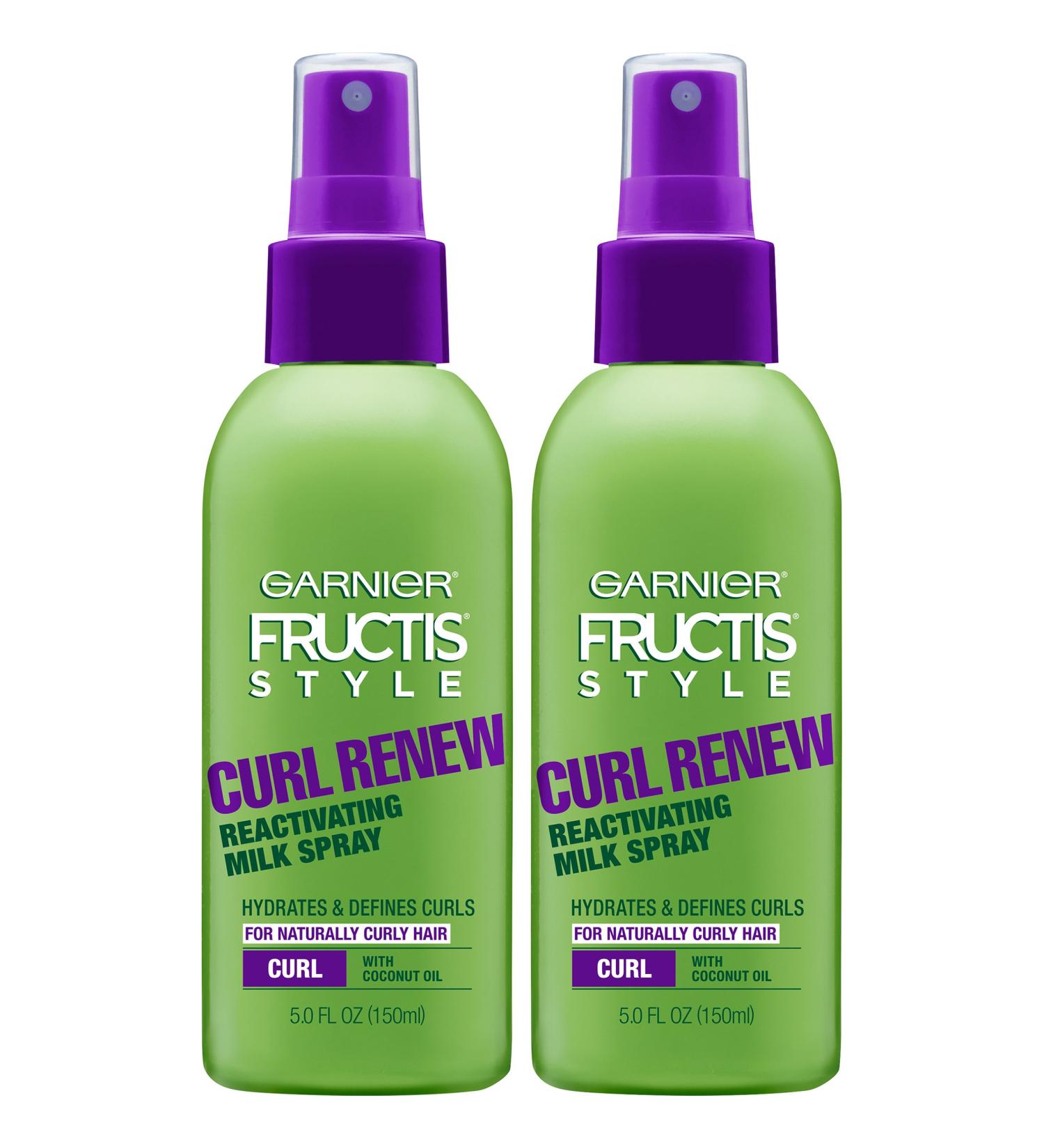 Garnier Fructis Style Curl Renew Reactivating Milk Spray 5 oz - Pack of 2 | Curly Hair Care - Buy Online on GoSupps.com