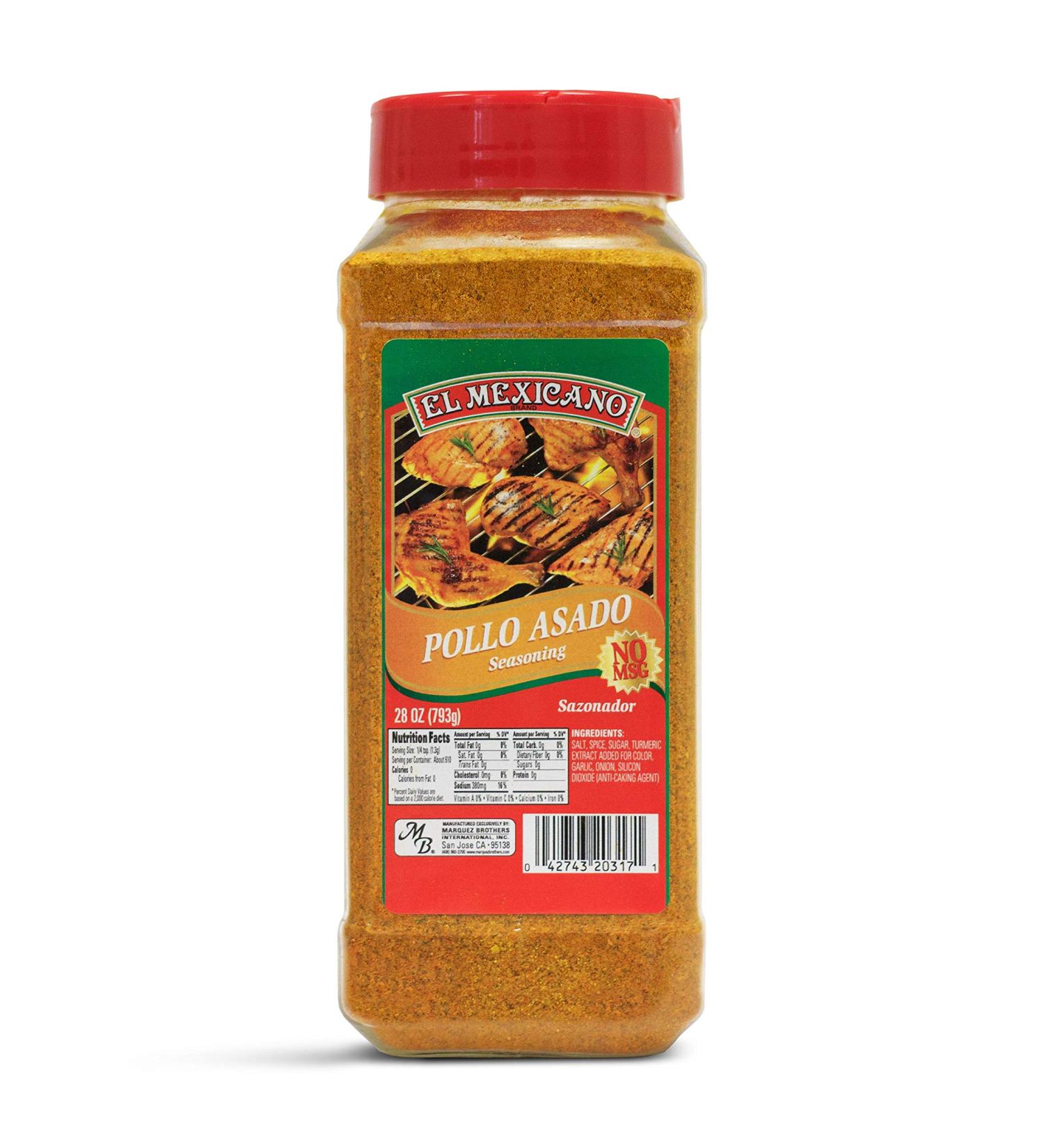 El Mexicano Pollo Asado Seasonings 28oz - Authentic Flavor in Every Bite! - Buy Online on GoSupps.com