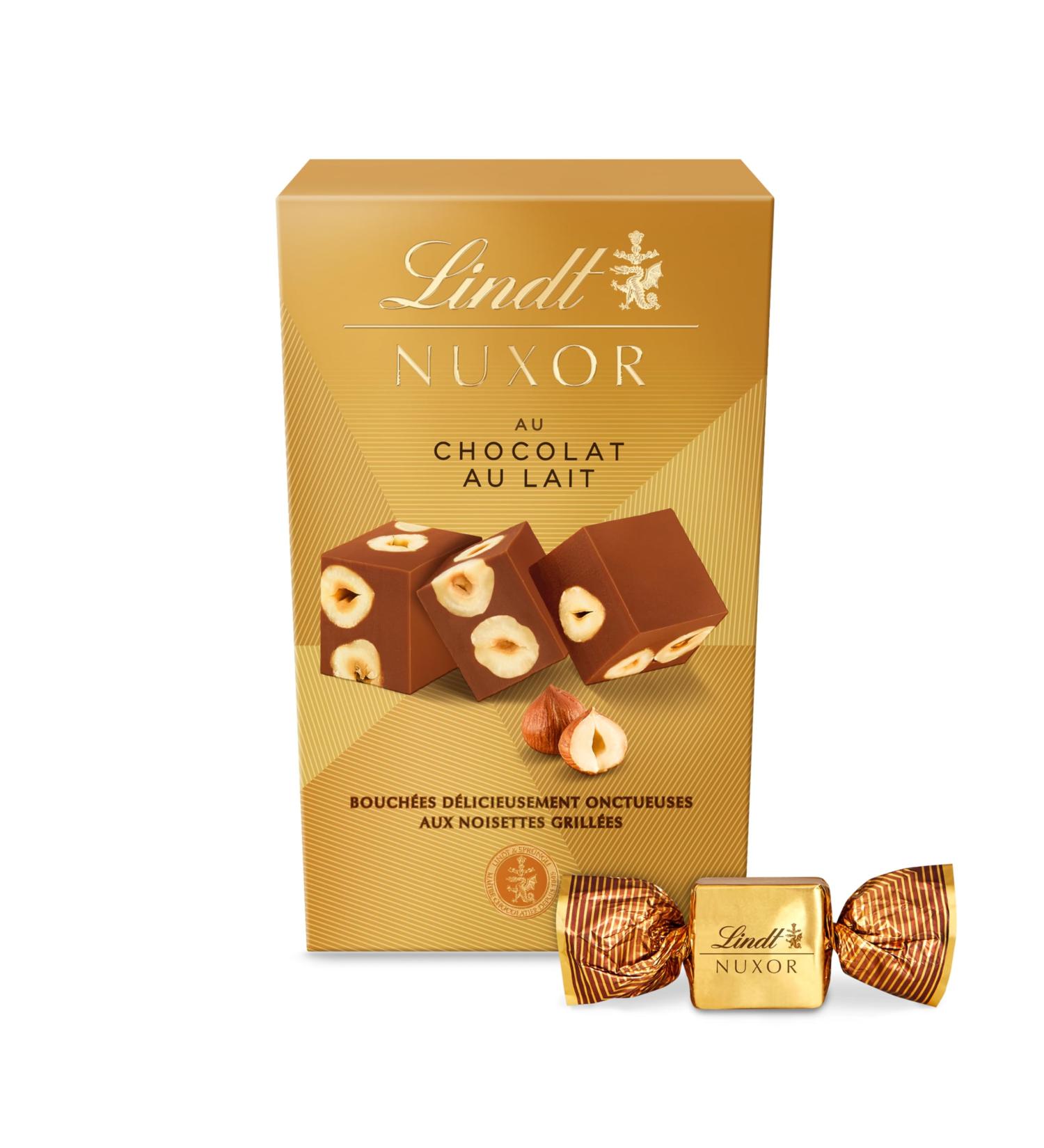 Lindt - NUXOR Cone - Milk Chocolate with Whole Hazelnuts - Crunchy and Fondant 150g - Buy Online on GoSupps.com