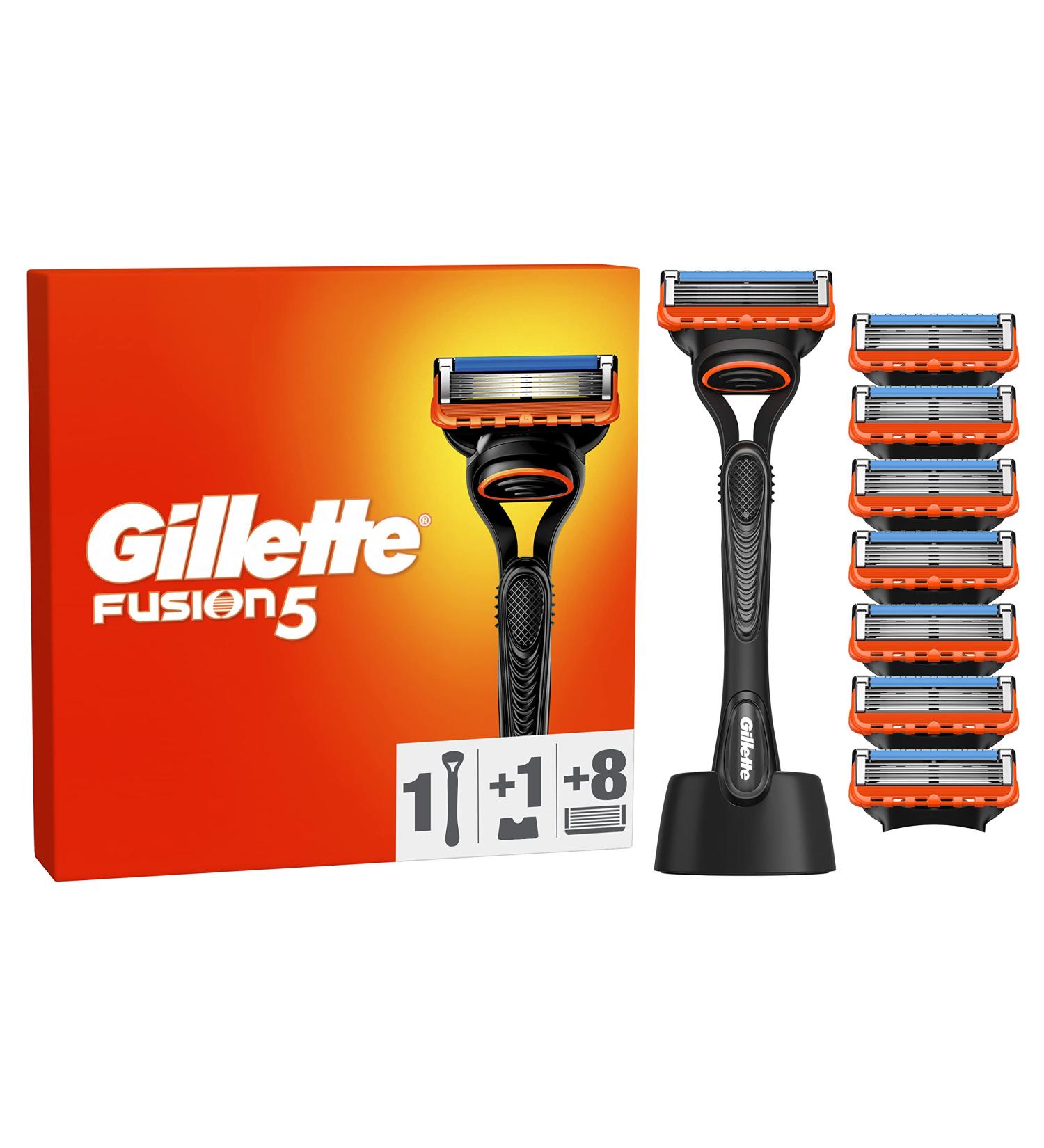 Gillette Fusion5 ProGlide Men's Razor Set | 8 Blades & Holder | Perfect Gift for Men - Buy Online on GoSupps.com