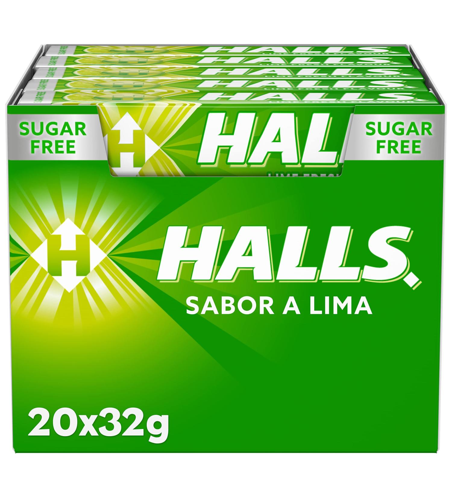  HALLS Halls Lima - Hard Candy - Box of 20 Sticks of 32g - Buy Online on GoSupps.com