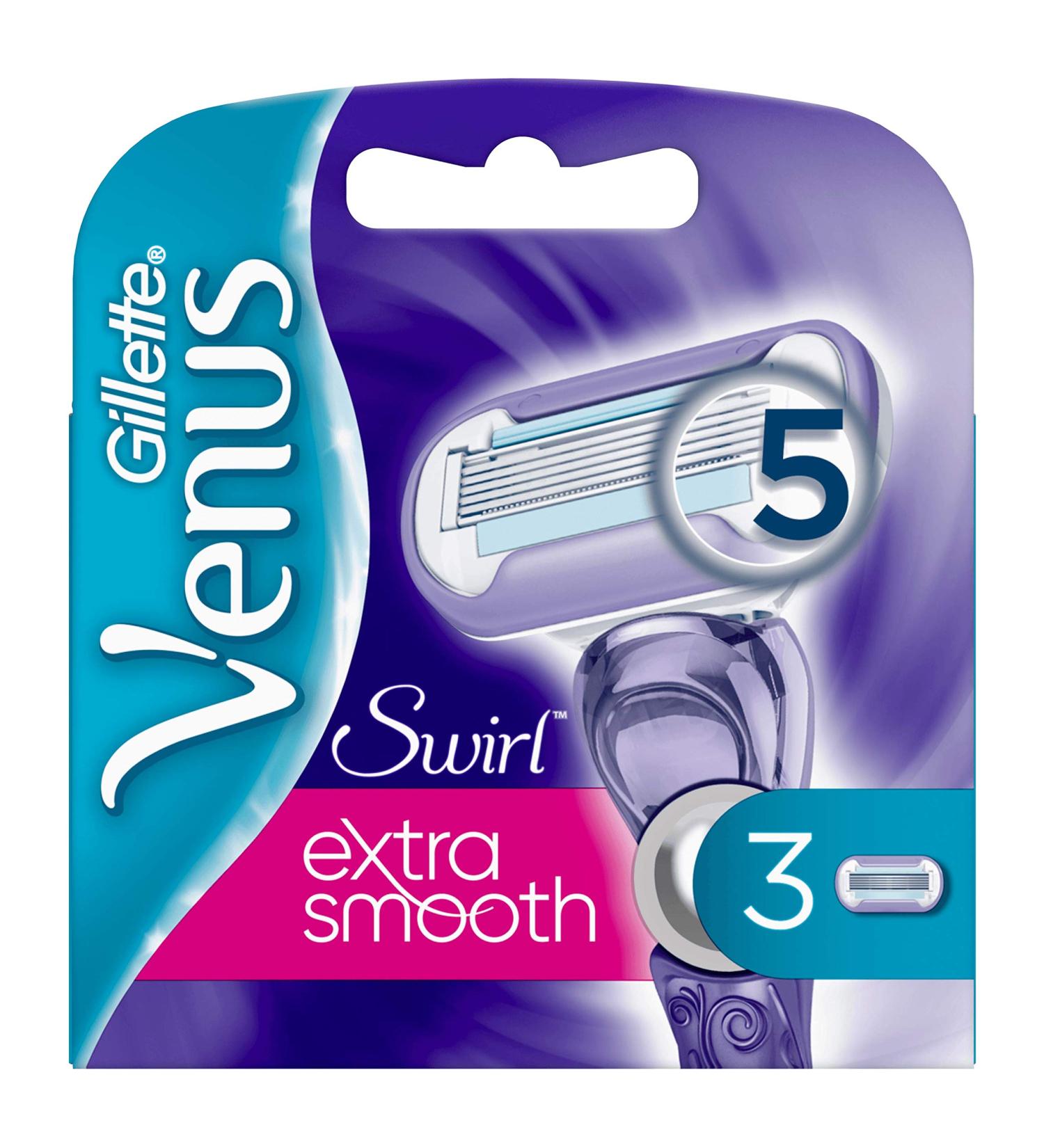 Gillette Venus Extra Smooth Swirl Women's Shaver 3 Refills - Buy Online on GoSupps.com