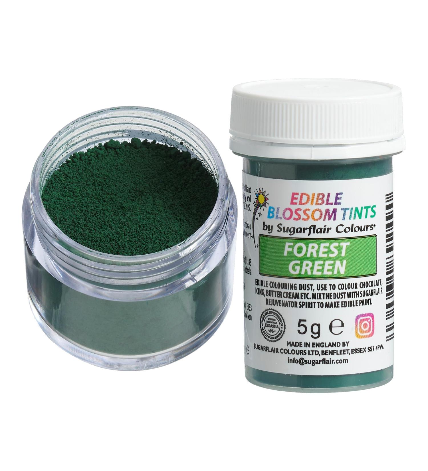 Sugarflair Forest Green Food Colouring Powder Dust Use on Cake Surfaces Decorations or Colour Sugarpaste Fondant Icing Chocolate Buttercream Royal Icing Macarons and More! - 5g