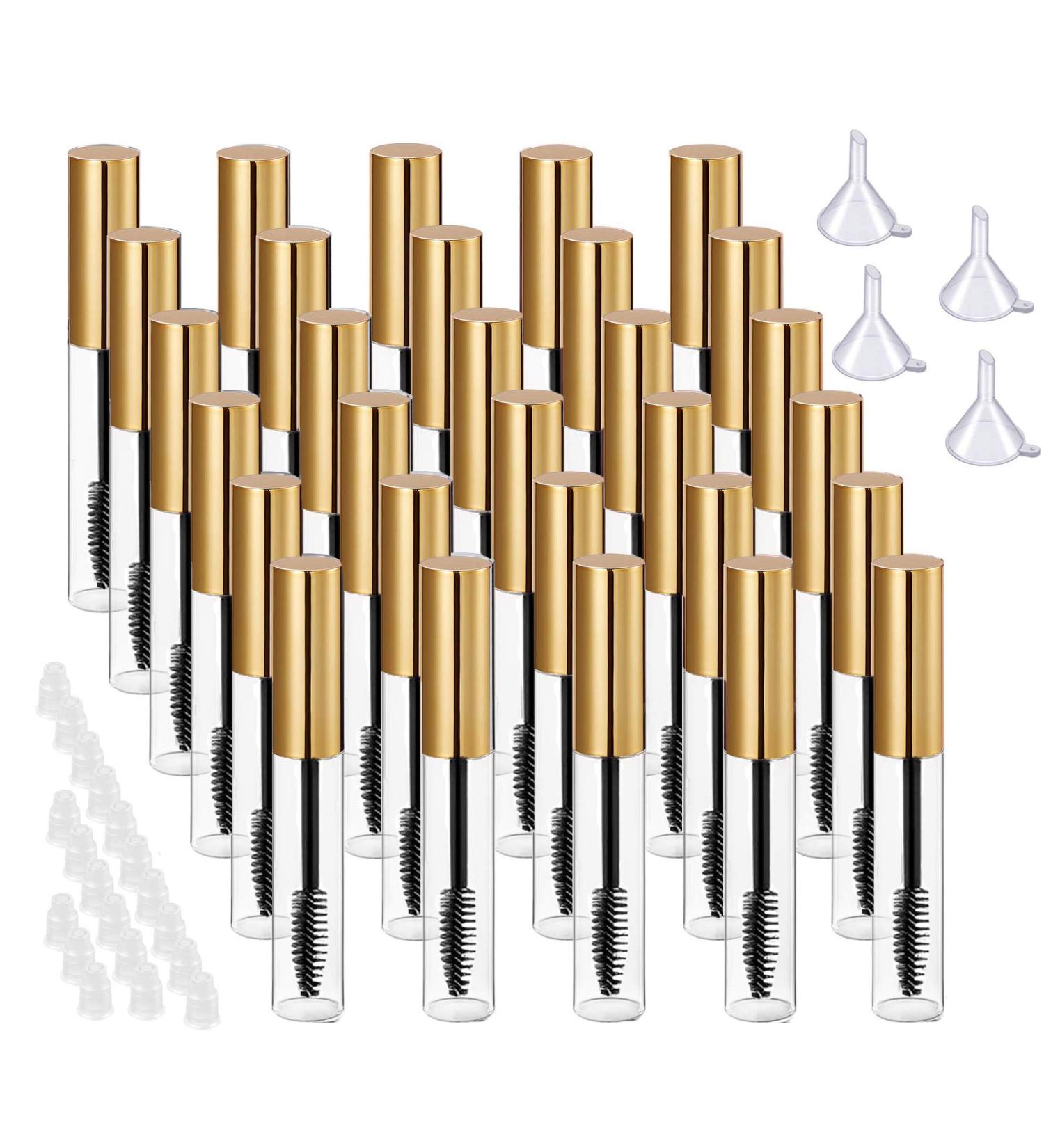 30Pcs 10ML Empty Mascara Tube and Wand Empty Mascara Containers Empty Eyelash Tubes Bottle for castor oil with Rubber Inserts 4 Funnels for Mascara Samples Travel Accessory - Buy Online on GoSupps.com