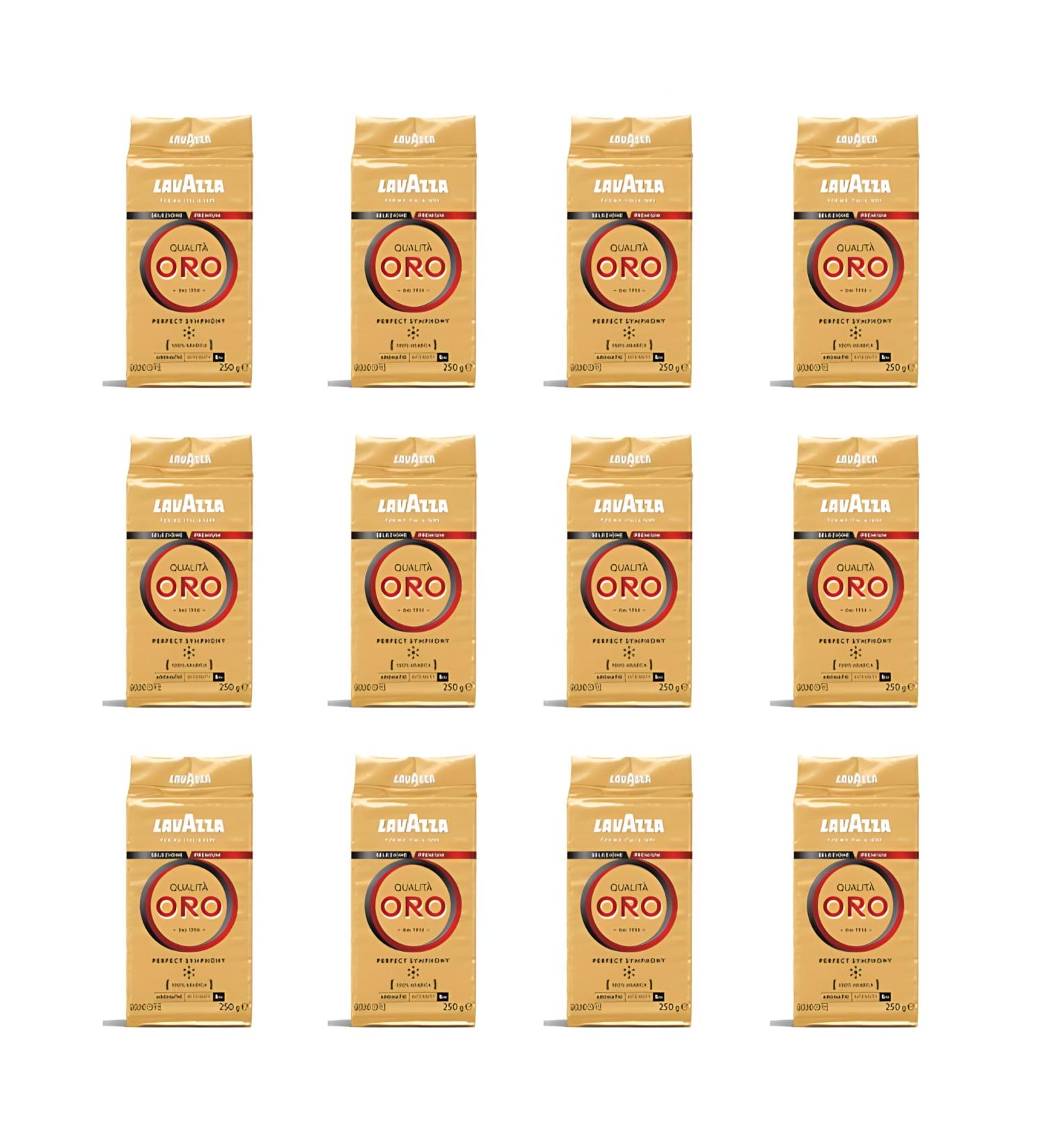 Lavazza Qualita Oro Ground Coffee Blend Medium Roast 250g Brick Authentic Italian Non GMO Blended And Roated in Italy Full bodied medium roast with sweet aromatic flavor 250g Qualita Oro 250 g (Pack of 1) - Buy Online on GoSupps.com