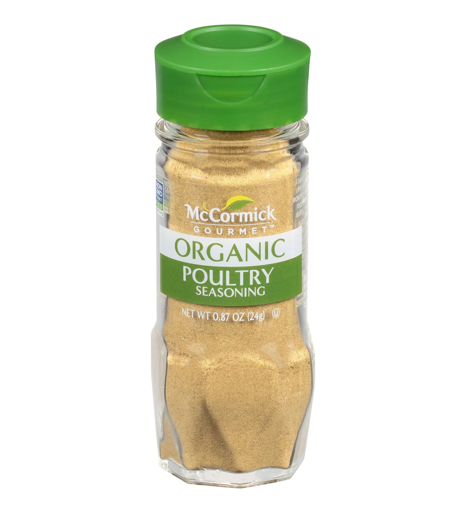 McCormick Gourmet Organic Poultry Seasoning 0.87 oz - Premium Blend for Delicious Chicken Dishes - Buy Online on GoSupps.com