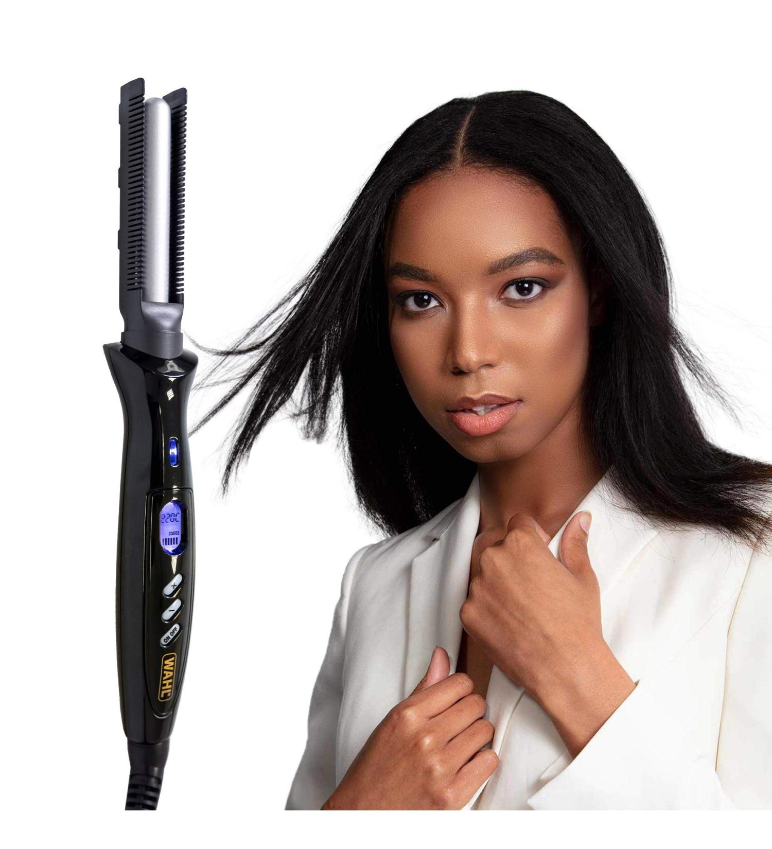 Wahl Root Straightening Hot Comb - Ceramic Coated Barrel for Curly, Frizzy & Afro Hair - Temperature Control - 360 Rotating Cord - Root Styler Single - Buy Online on GoSupps.com
