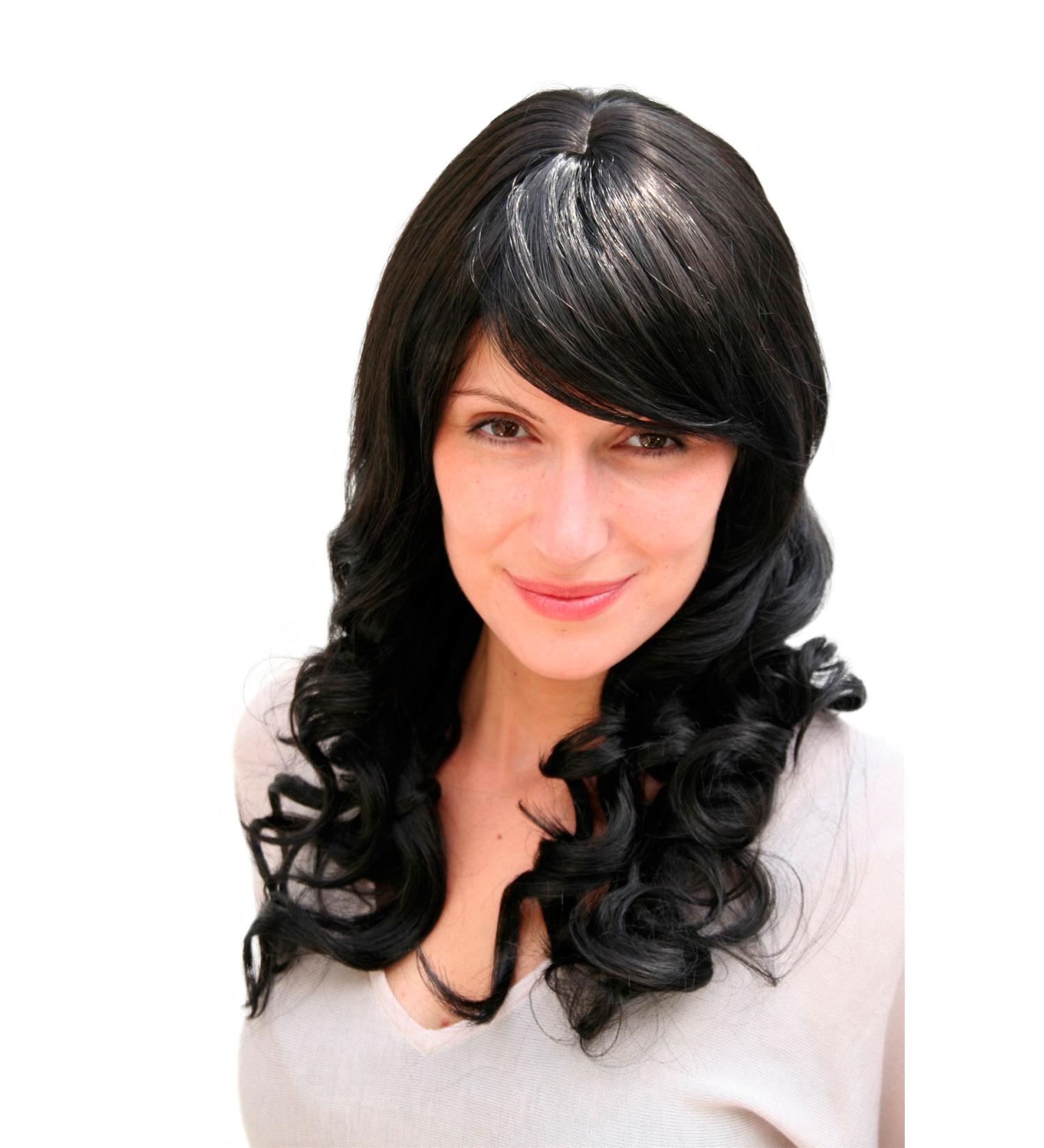 WIG ME UP 9201L-1B | Curly Black Long Hair Wig with Parting - Stylish & Comfortable for All Occasions - International Shipping Available - Buy Online on GoSupps.com