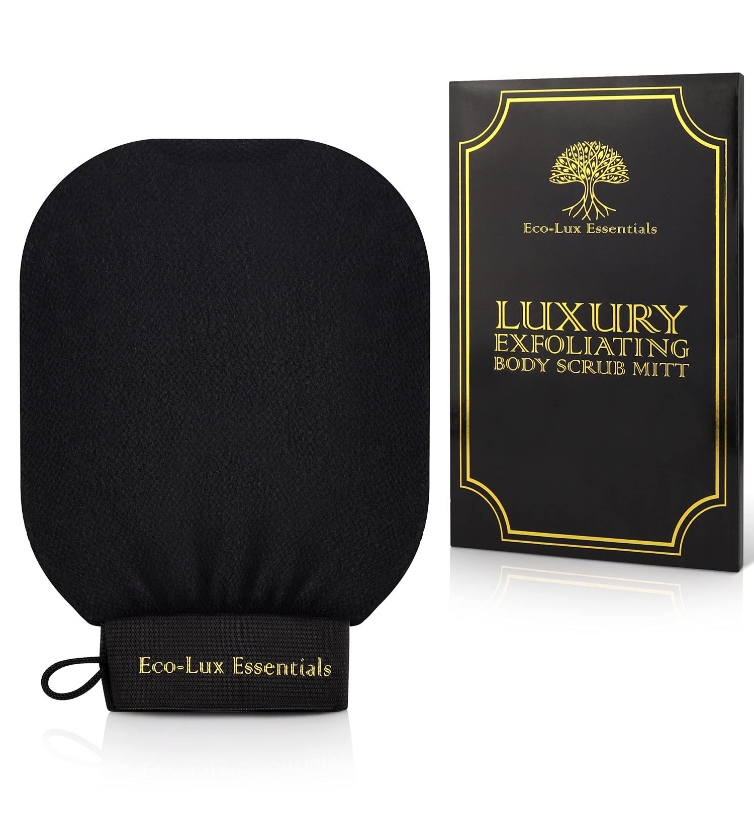 Eco-Lux Exfoliating Mitt - Deep Cleansing Body Scrub Glove for Soft Skin, Bath & Shower - Fake Tan Remover, Men & Women Skincare - Buy Online on GoSupps.com