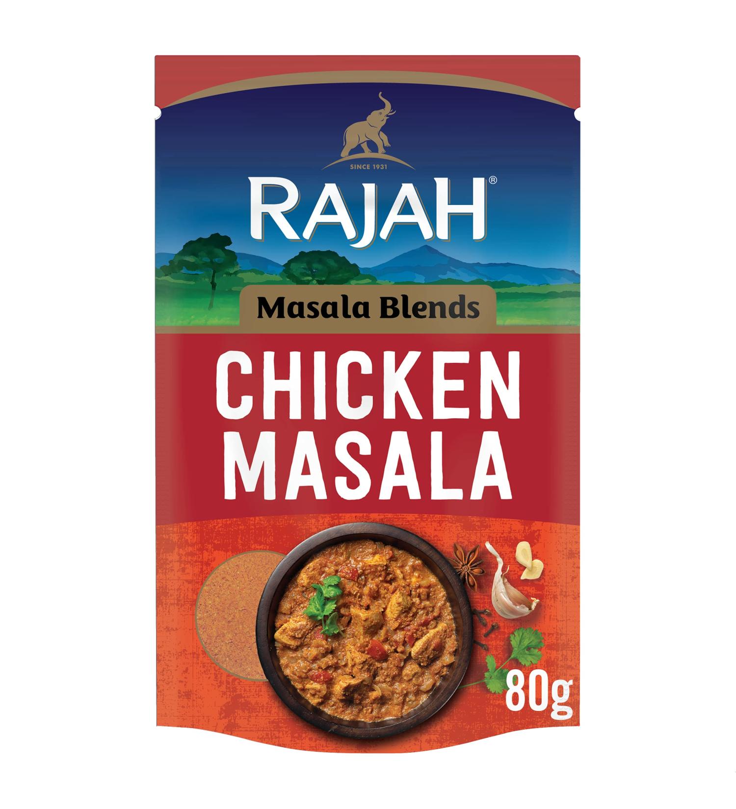 Rajah Chicken Masala Powder - Authentic Indian Chicken Seasoning (80g) - Buy Online on GoSupps.com