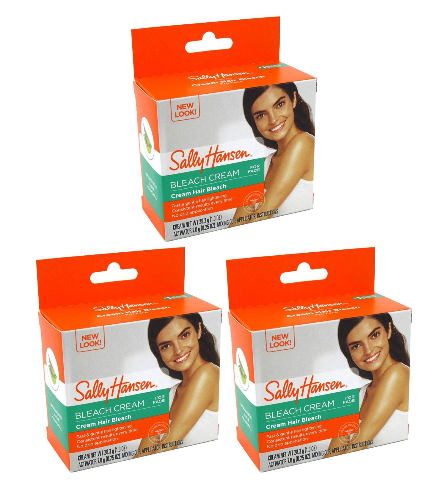 Sally Hansen Creme Hair Bleach For Face - Pack of 3 | Gentle and Effective - Buy Online on GoSupps.com