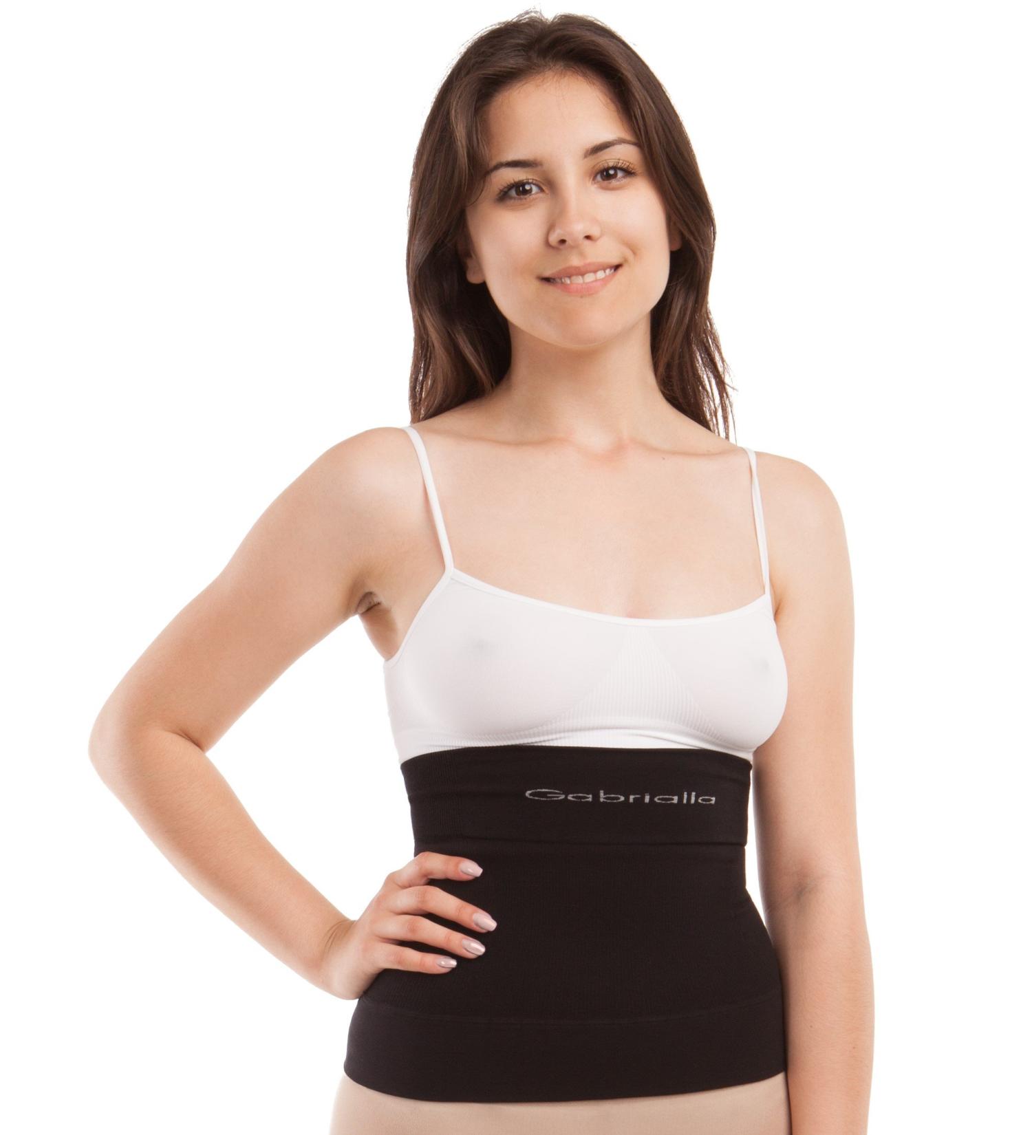 GABRIALLA Milk Fiber Breathable Body Shaping Abdominal and Back Support Binder BSM-705 Black Large - Buy Online on GoSupps.com