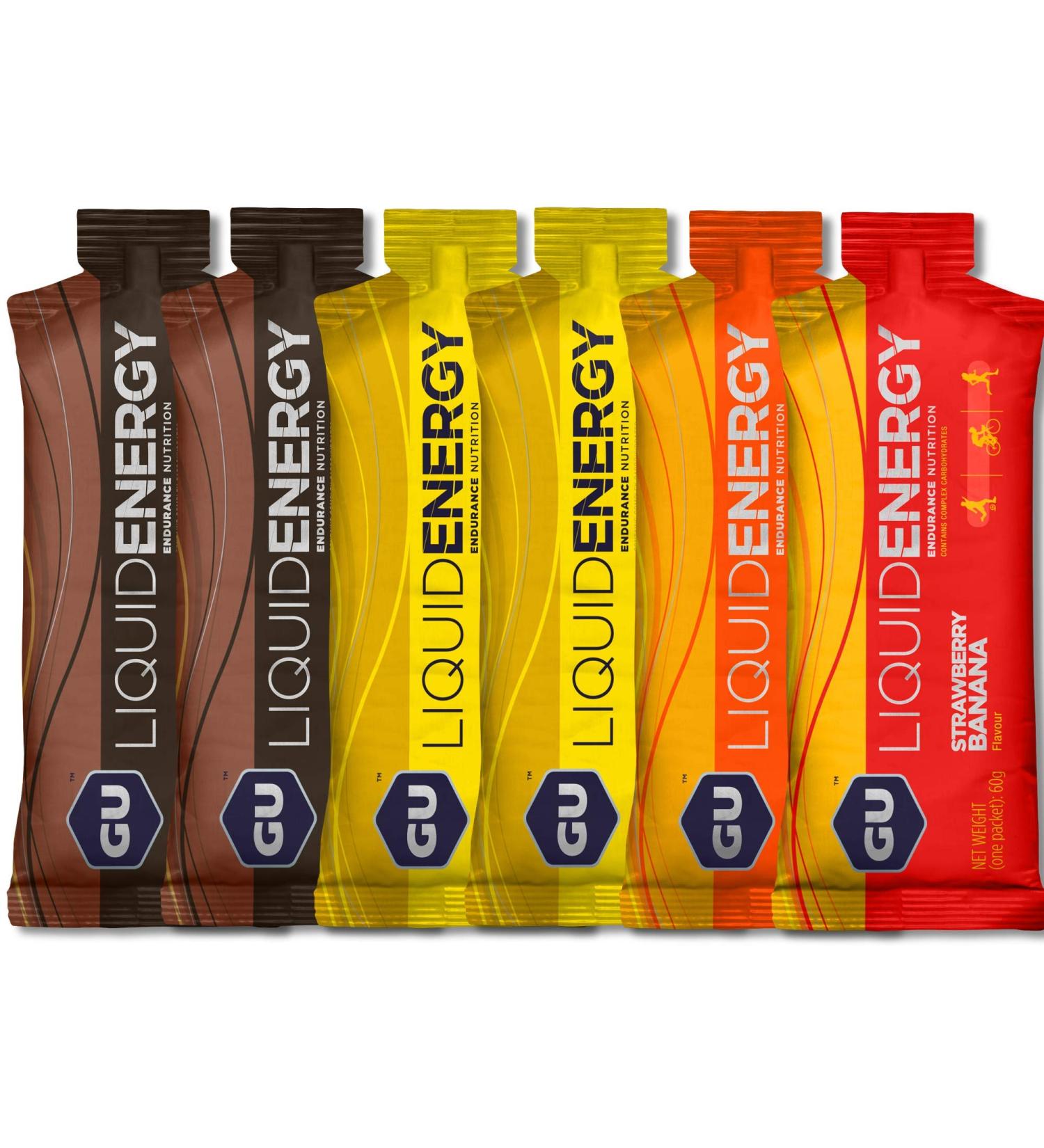  GU Energy GU Liquid Energy Gel 6 x 60 g Test Gels 6 Different Gels Pack of 6 - Buy Online on GoSupps.com
