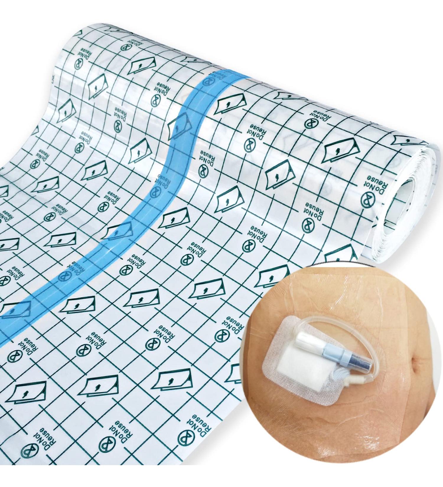 Elastic Waterproof Dialysis Catheter Shower Cover Bandage Roll 6x197 Inch - Transparent Film for Dialysis Port, Picc Line, Chest Catheter - Pack of 1 - Buy Online on GoSupps.com