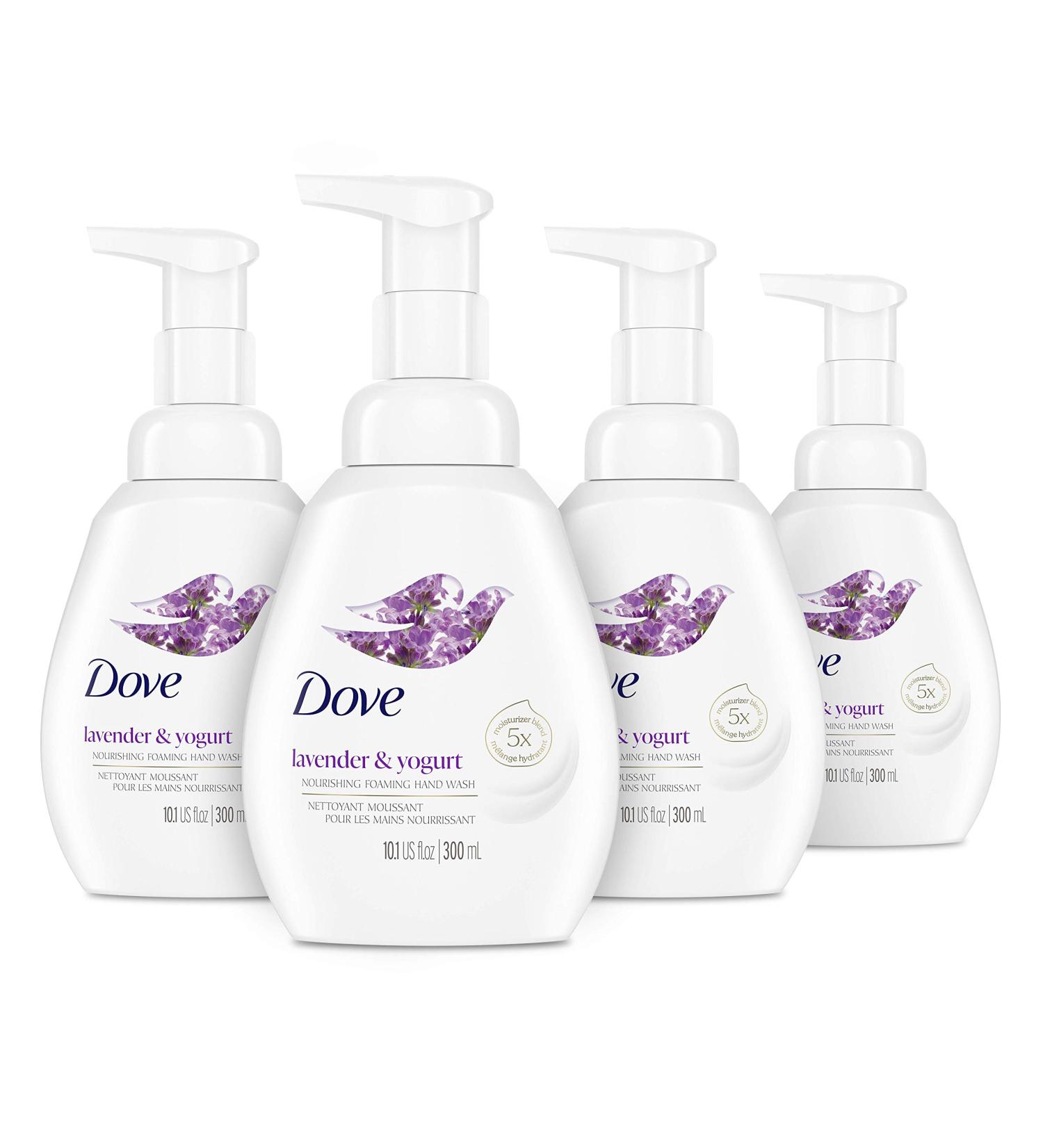 Dove Nourishing Foaming Hand Wash - Lavender & Yogurt Cleanser, 10.1 oz (Pack of 4) - Buy Online on GoSupps.com