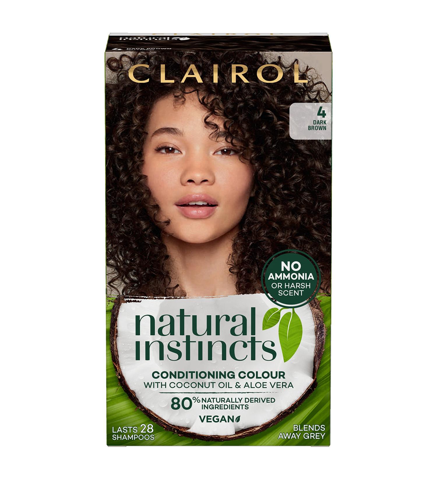 Clairol Natural Instincts Semi-Permanent No Ammonia Hair Dye 4 Dark Brown - 1 Count - Buy Online on GoSupps.com