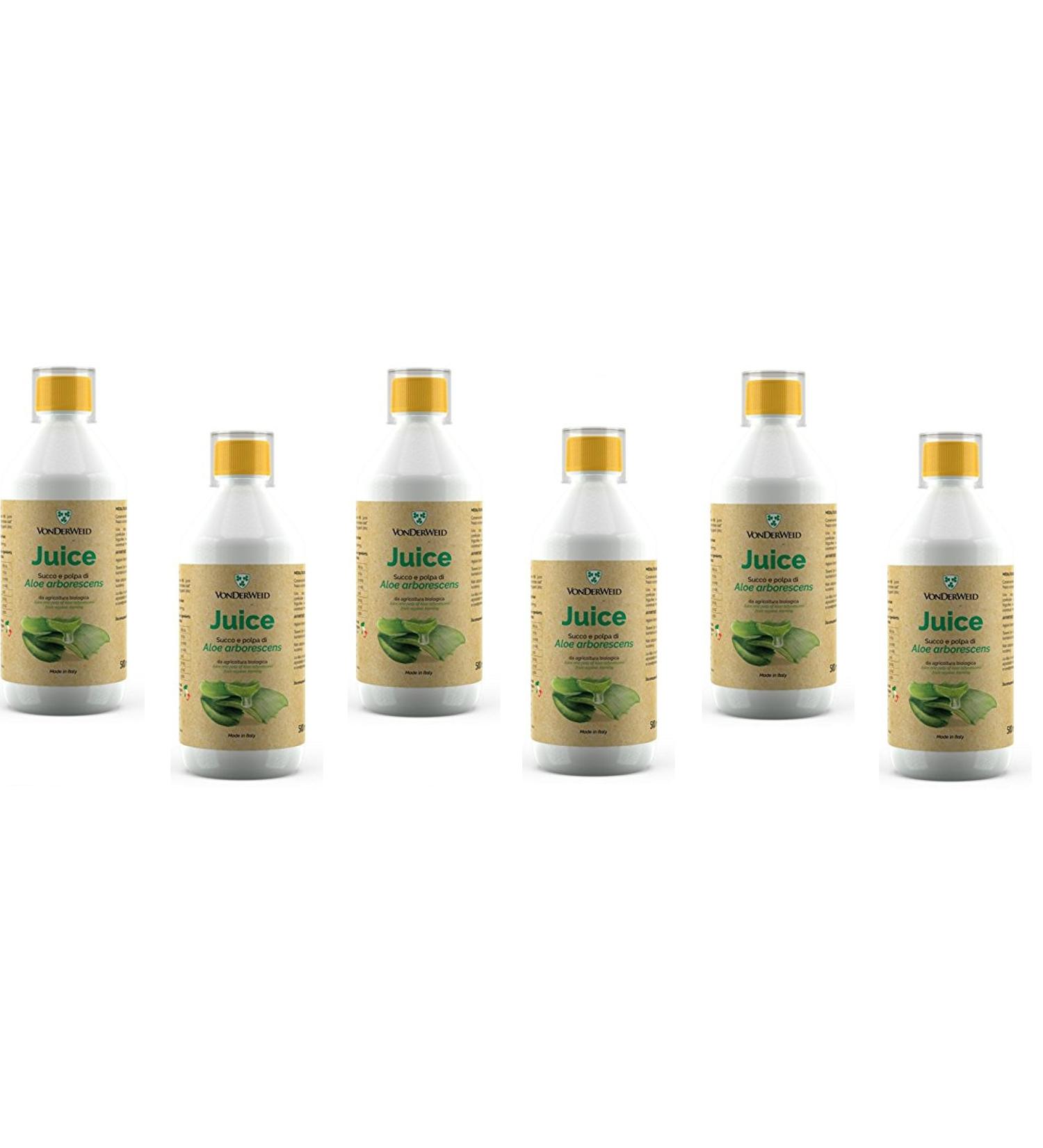 6 JUICE ALOE ARBORESCENS 500 ML ORGANIC VEGAN OK GMO FREE ALLERGEN-FREE NEW PET PACKAGING - Buy Online on GoSupps.com