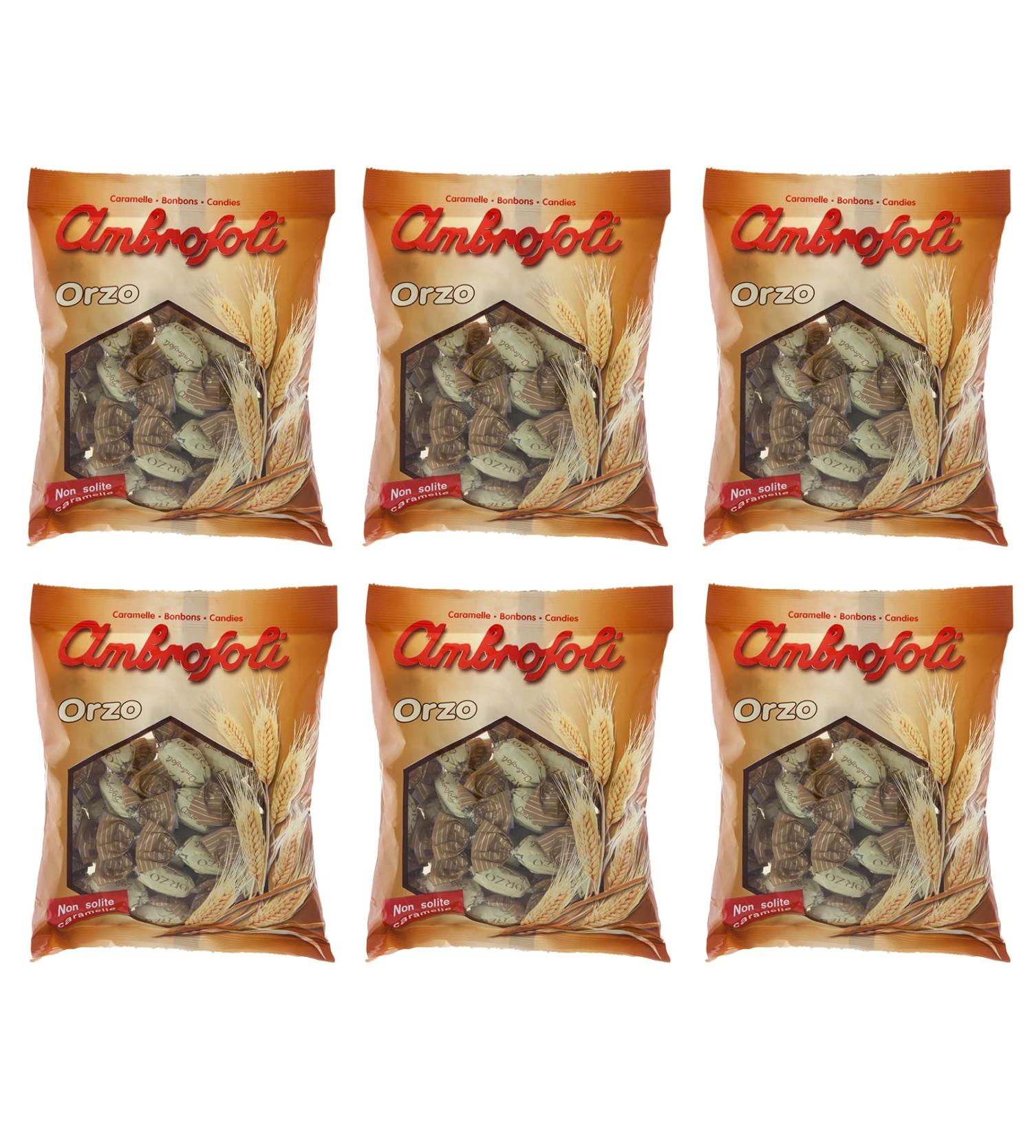Ambrosoli Pack of 6 Ambrosoli Orzo hard candies with barley flavour 150g