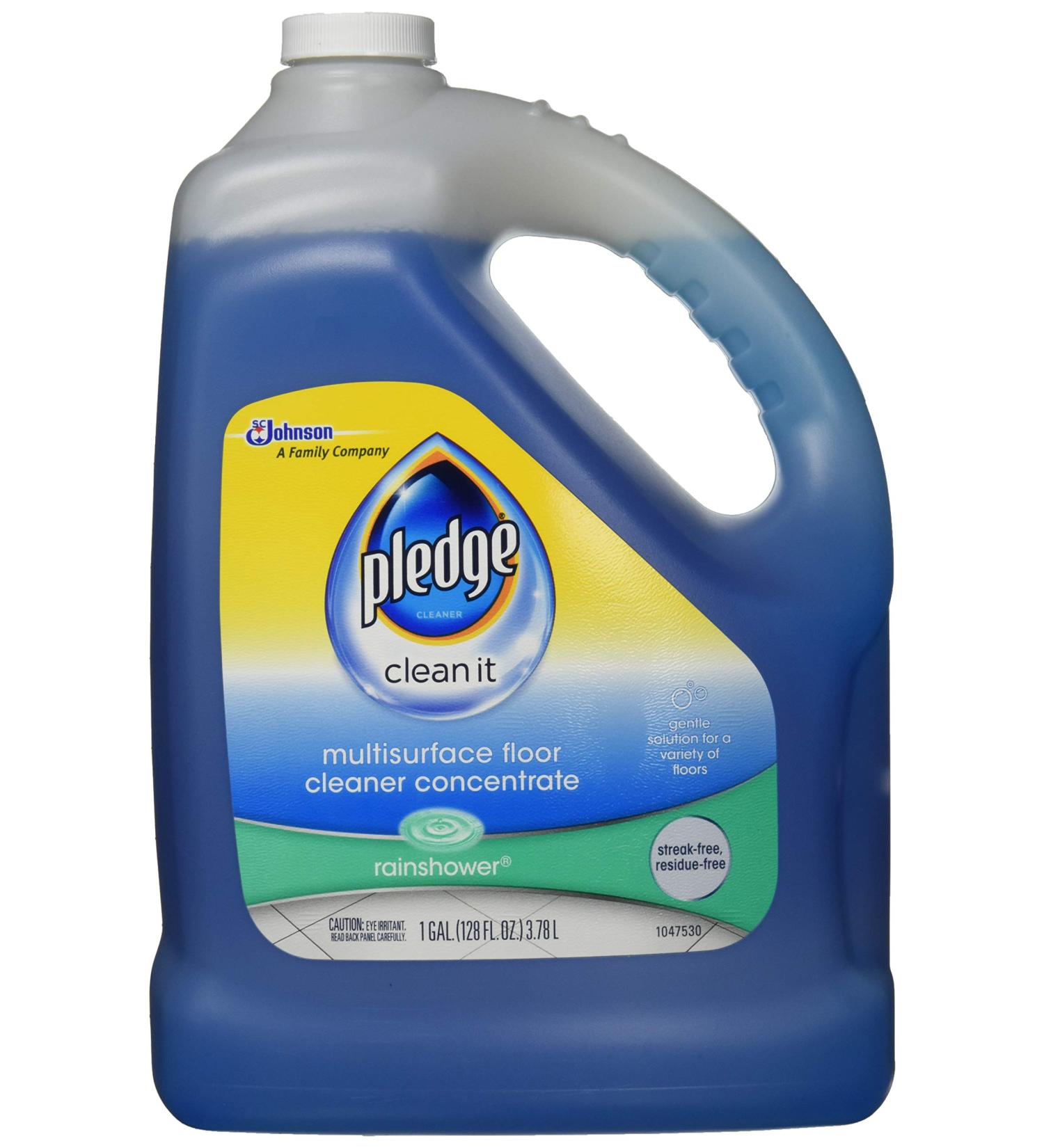 Pledge Multi-Surface Floor Cleaner Concentrated Liquid - Rainshower Scent - 1 Gallon (128 fl oz) - Hardwood Shine - Pack of 1 - Buy Online on GoSupps.com