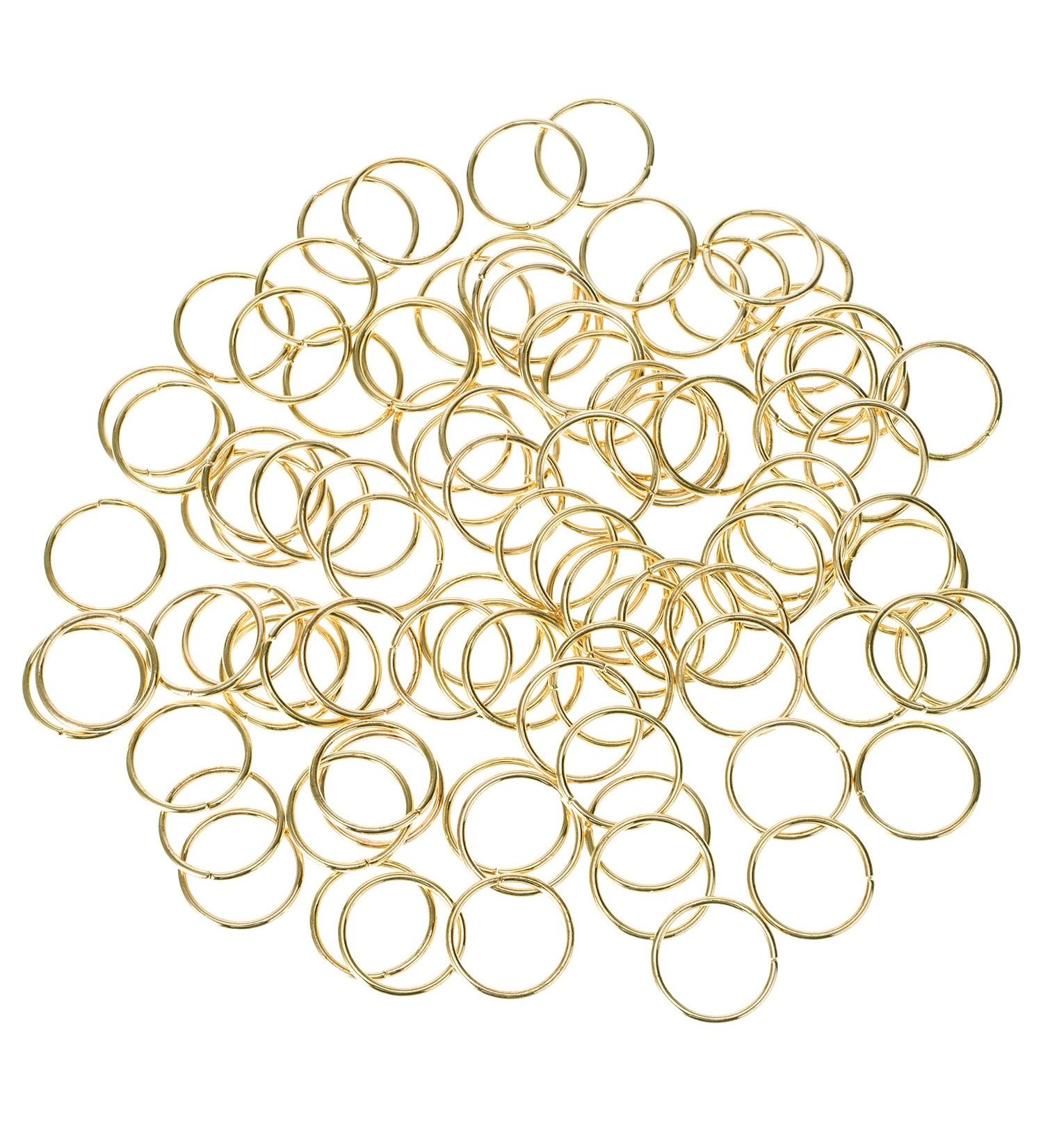 Hotop 100 Pack Gold Hair Rings - Braid Rings Hair Loop Clips - Hair Accessories - Buy Online on GoSupps.com