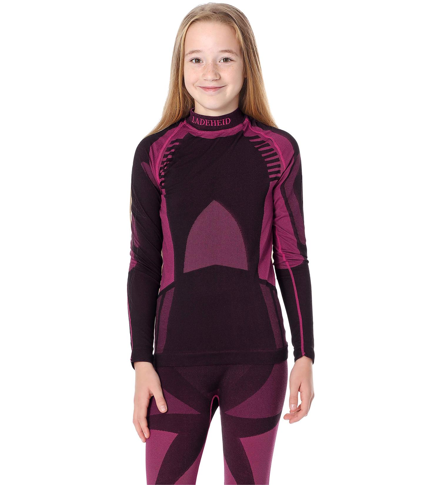 Ladeheid Children's Thermoactive Long Sleeve Shirt LASS0007 - Black/Pink (122-128) | International Shipping Available - Buy Online on GoSupps.com