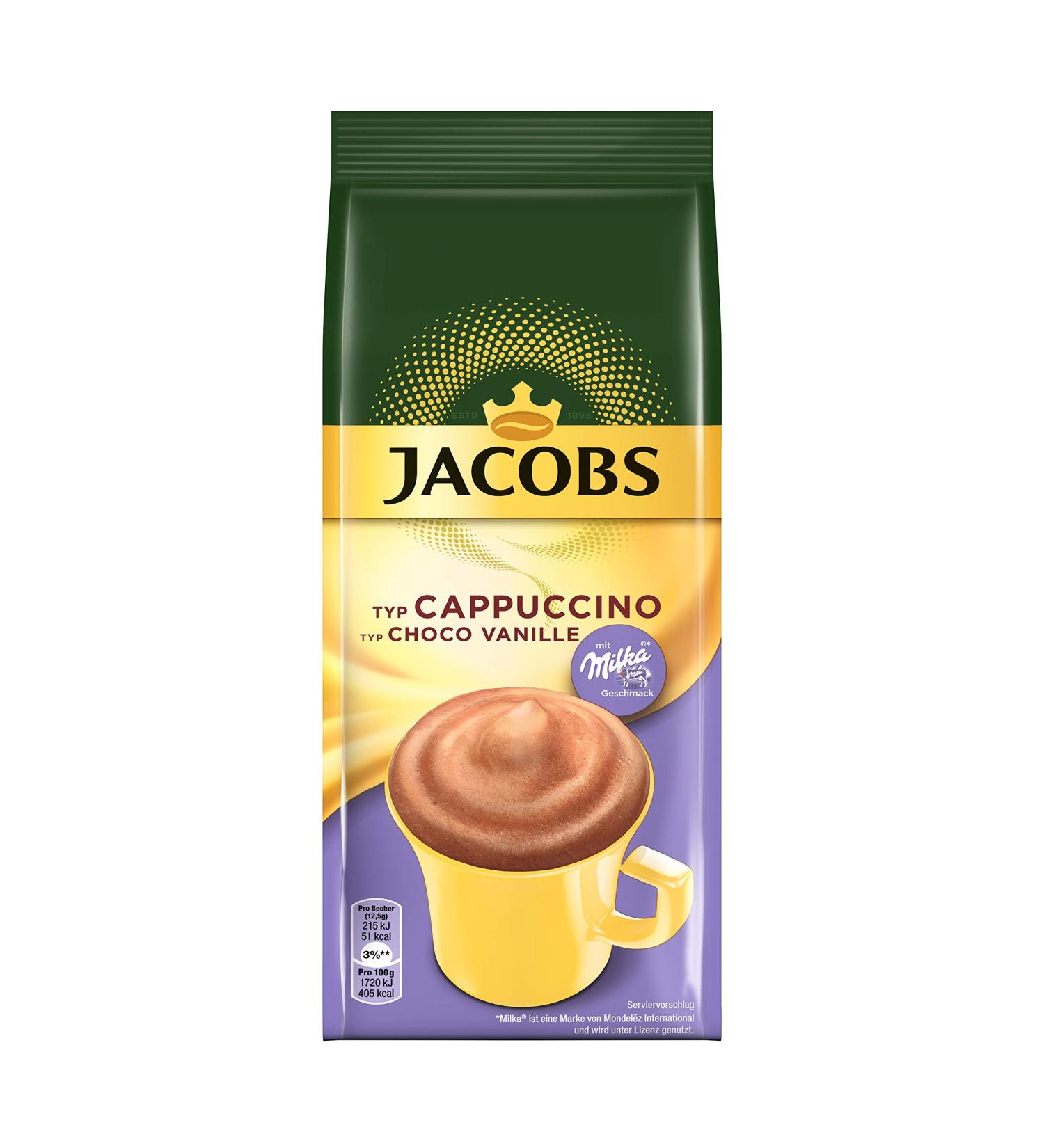 Buy Jacobs Cappuccino Choco Vanilla 500g - International Shipping | Premium Coffee Speciality Refill Bag - Buy Online on GoSupps.com