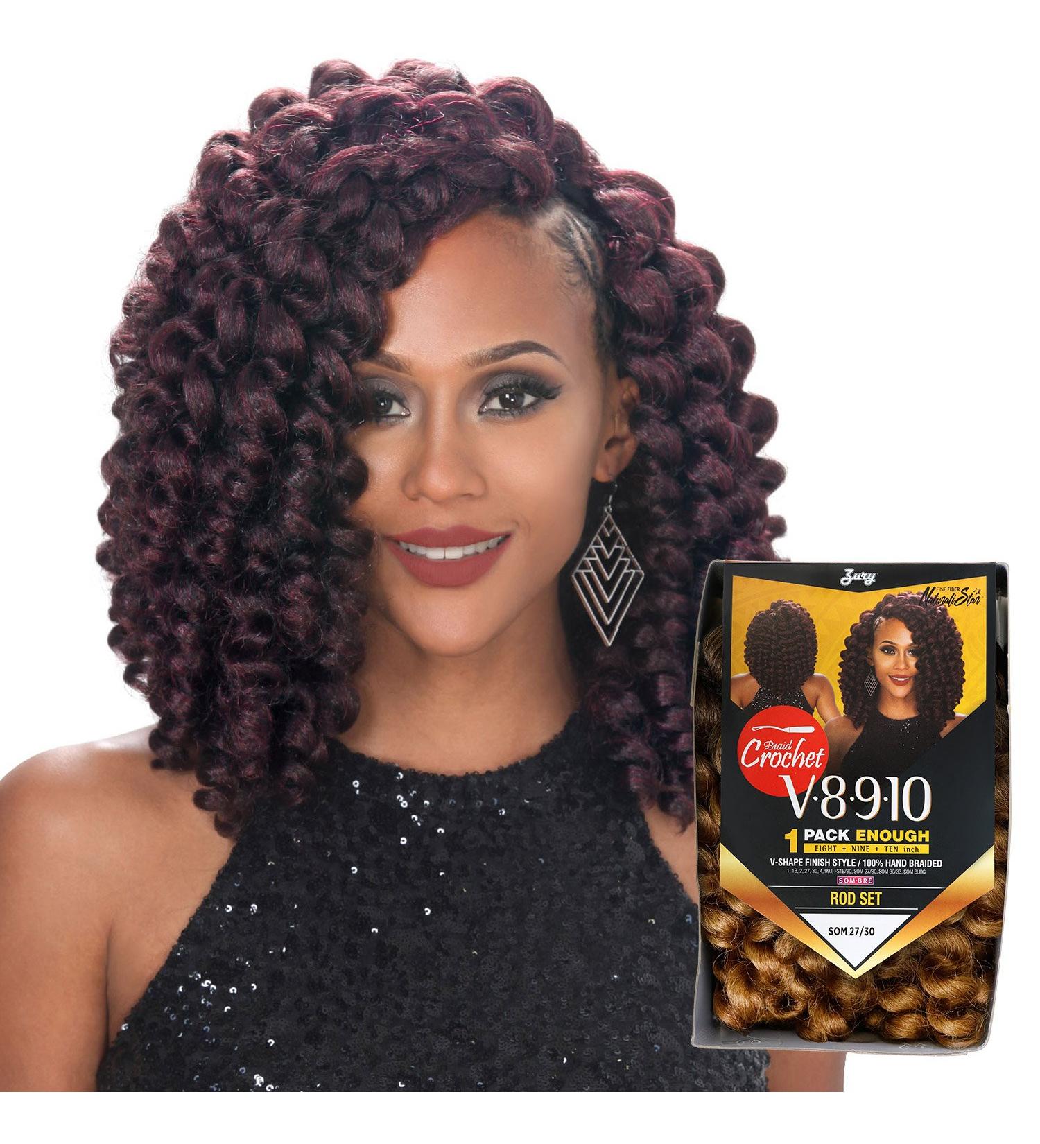 Royal Zury Synthetic Hair Crochet Braids V8.9.10 Rod Set - 1 Pack | Natural Look & Easy Installation - Buy Online on GoSupps.com