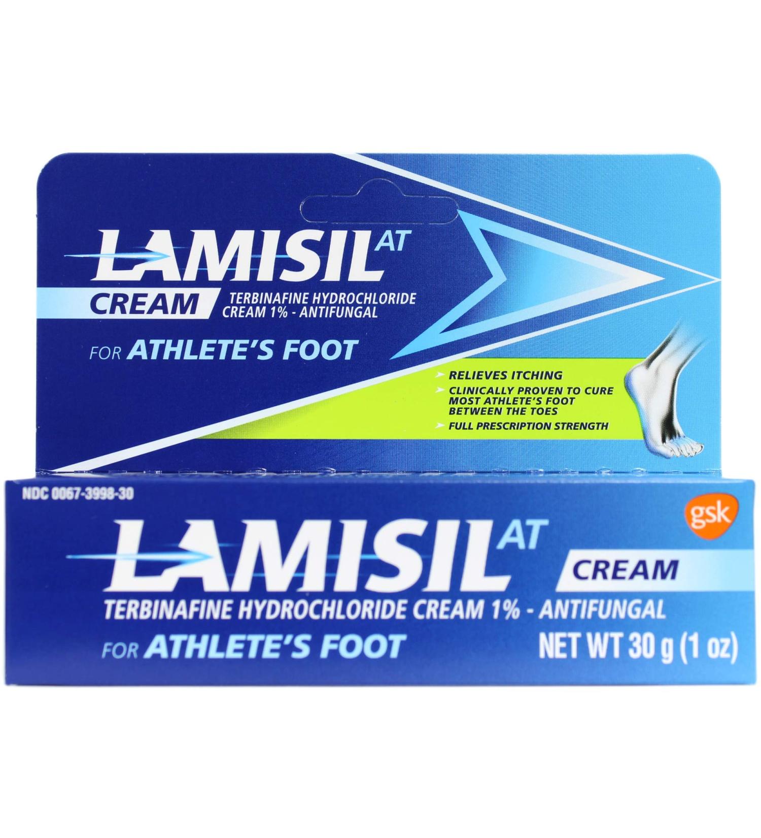 Lamisil Athlete's Foot Antifungal Cream 1oz - Full Prescription Strength for Itching, Burning, Cracking & Scaling - Buy Online on GoSupps.com