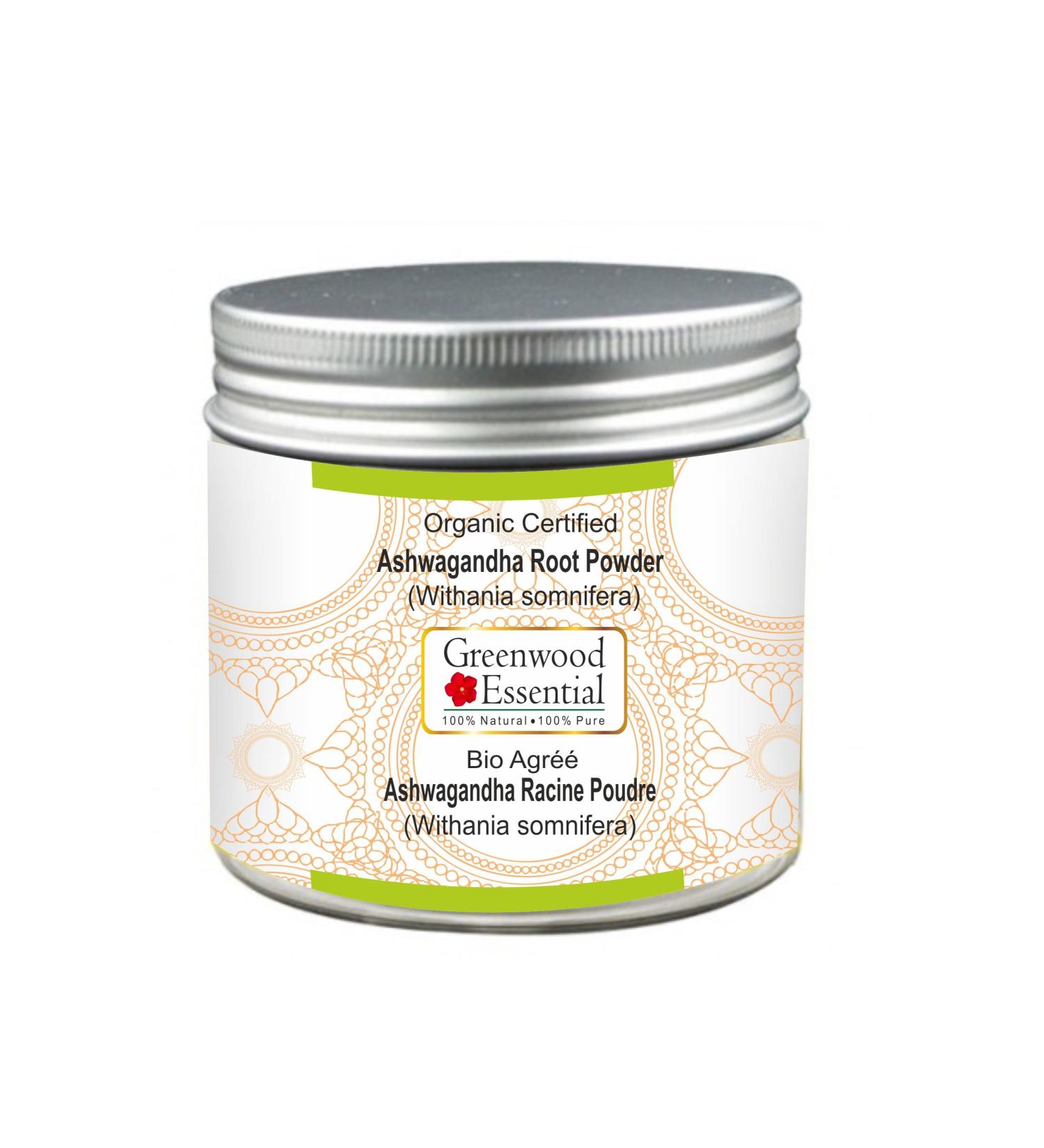 Greenwood Essential Poudre d'Ashwgandha pure (Withania somnifera) certifi e biologique 100 % naturelle de qualit th rapeutique 50 g Ashwgandha Poudre 50 ml (Lot de 1) - Buy Online on GoSupps.com