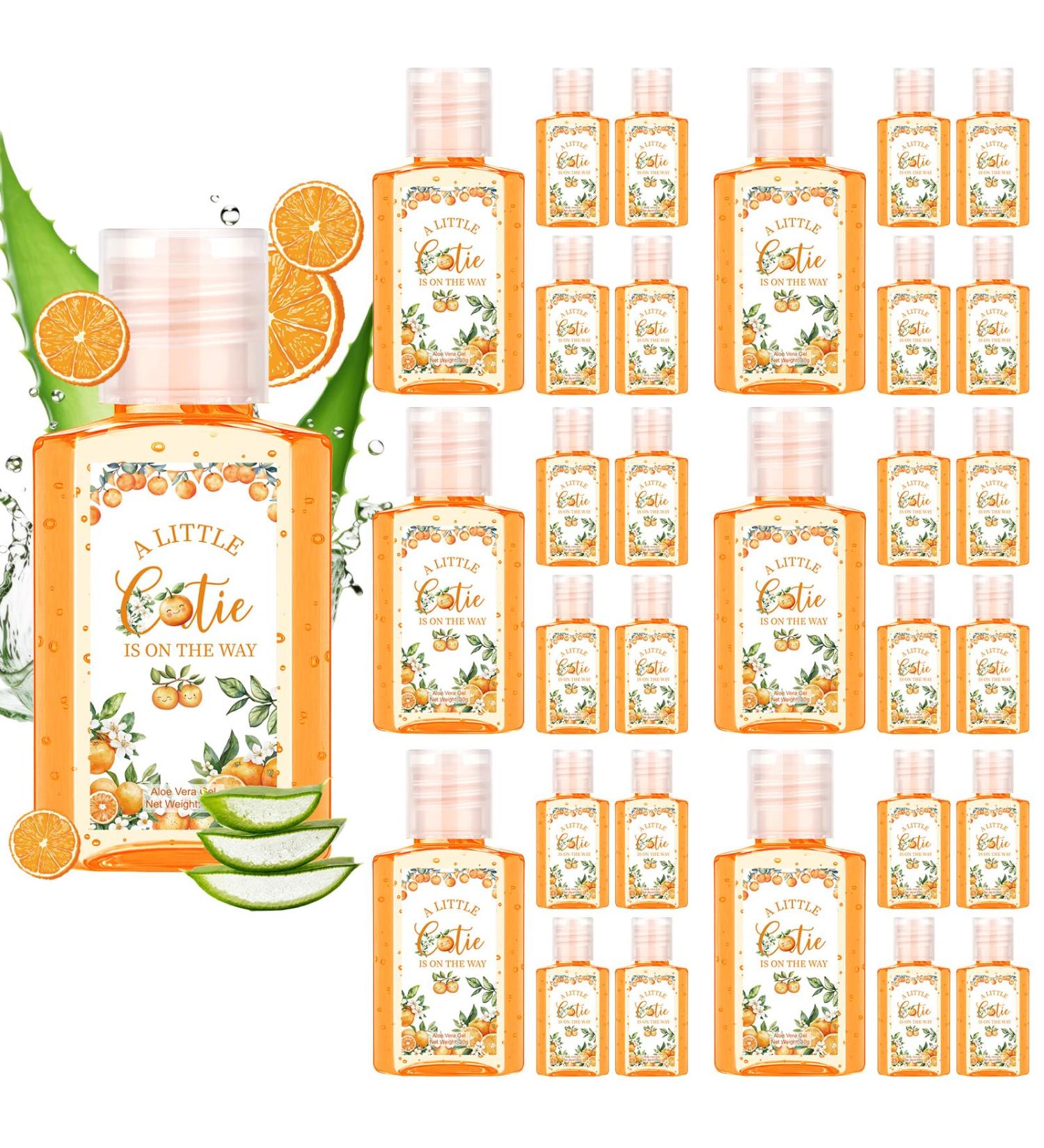 Demissle 30 Pcs a Little Cutie Is on The Way Cutie Orange Party Favors Mini Aloe Vera Gel Travel Size Gender Reveal Party Gifts for Guest Return Souvenirs Gender Reveal Supplies - Buy Online on GoSupps.com