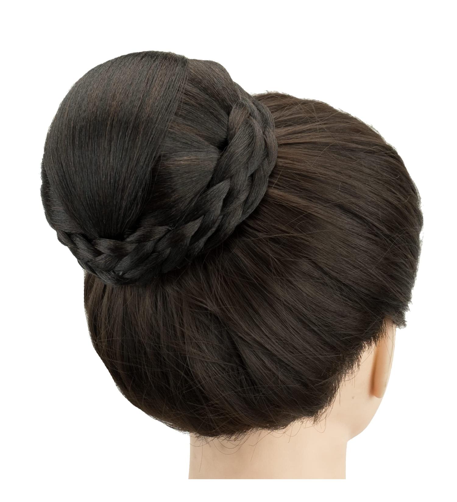 Imissu Small Braided Chignon Hair Cover Donut - Chocolate Brown Hair Tie for Updo Styles Wedding and Party - Women's Wig Accessory - Buy Online on GoSupps.com