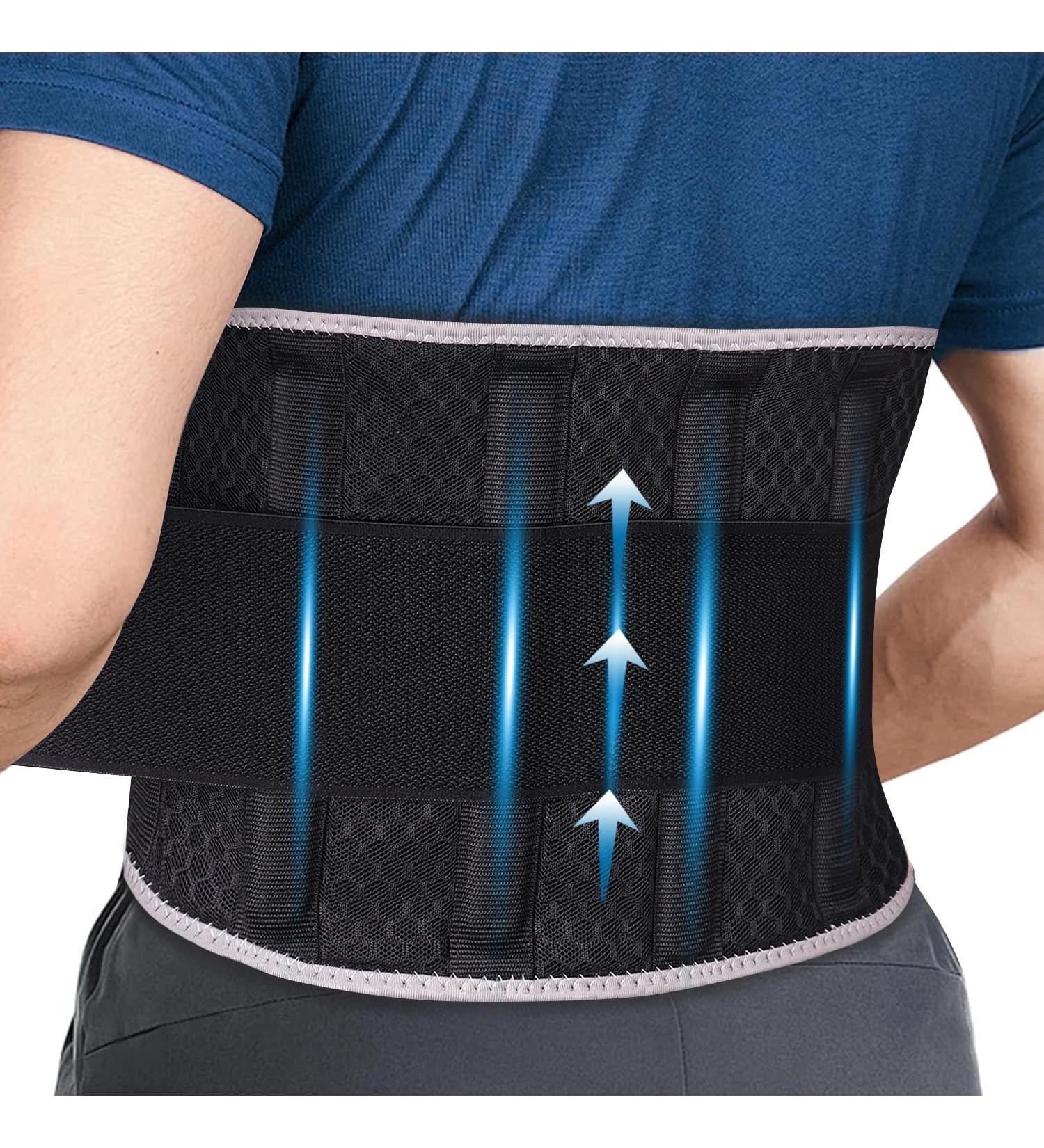 Back Brace for Lower Back Pain | Adjustable Copper Compression Support Belt for Men & Women | Relief for Sciatica Scoliosis & Herniated Disc - Buy Online on GoSupps.com