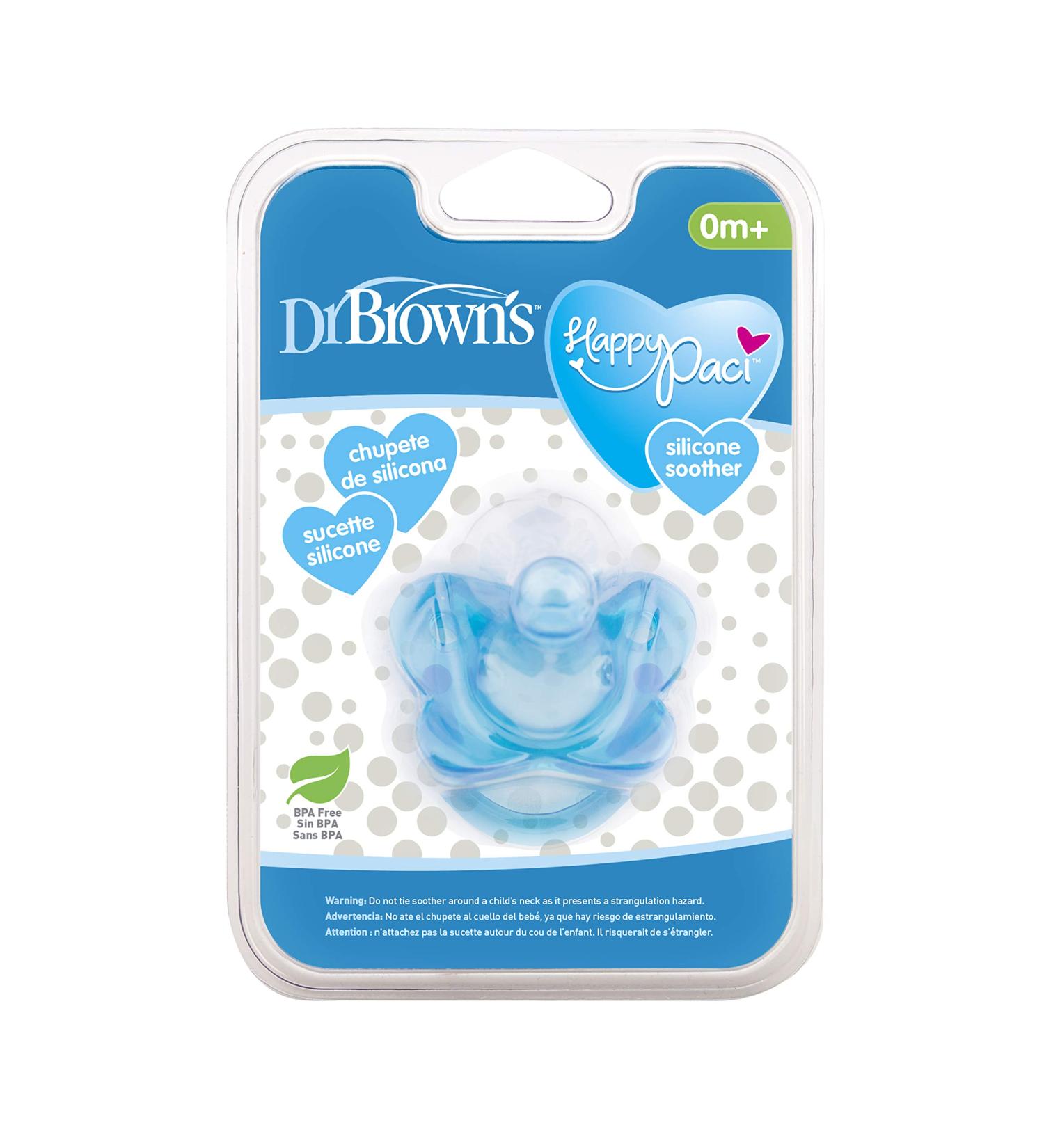 Dr. Brown's Happy Paci - Blue 1 Piece | Soothing & Safe Pacifier for Babies International Shipping Available - Buy Online on GoSupps.com