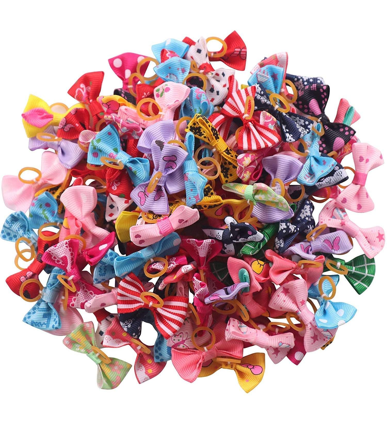 Voarge 50-Piece Dog & Cat Hair Accessories Set - Hairpins & Clips with Elastic Loop - Perfect for Pets Worldwide - Buy Online on GoSupps.com