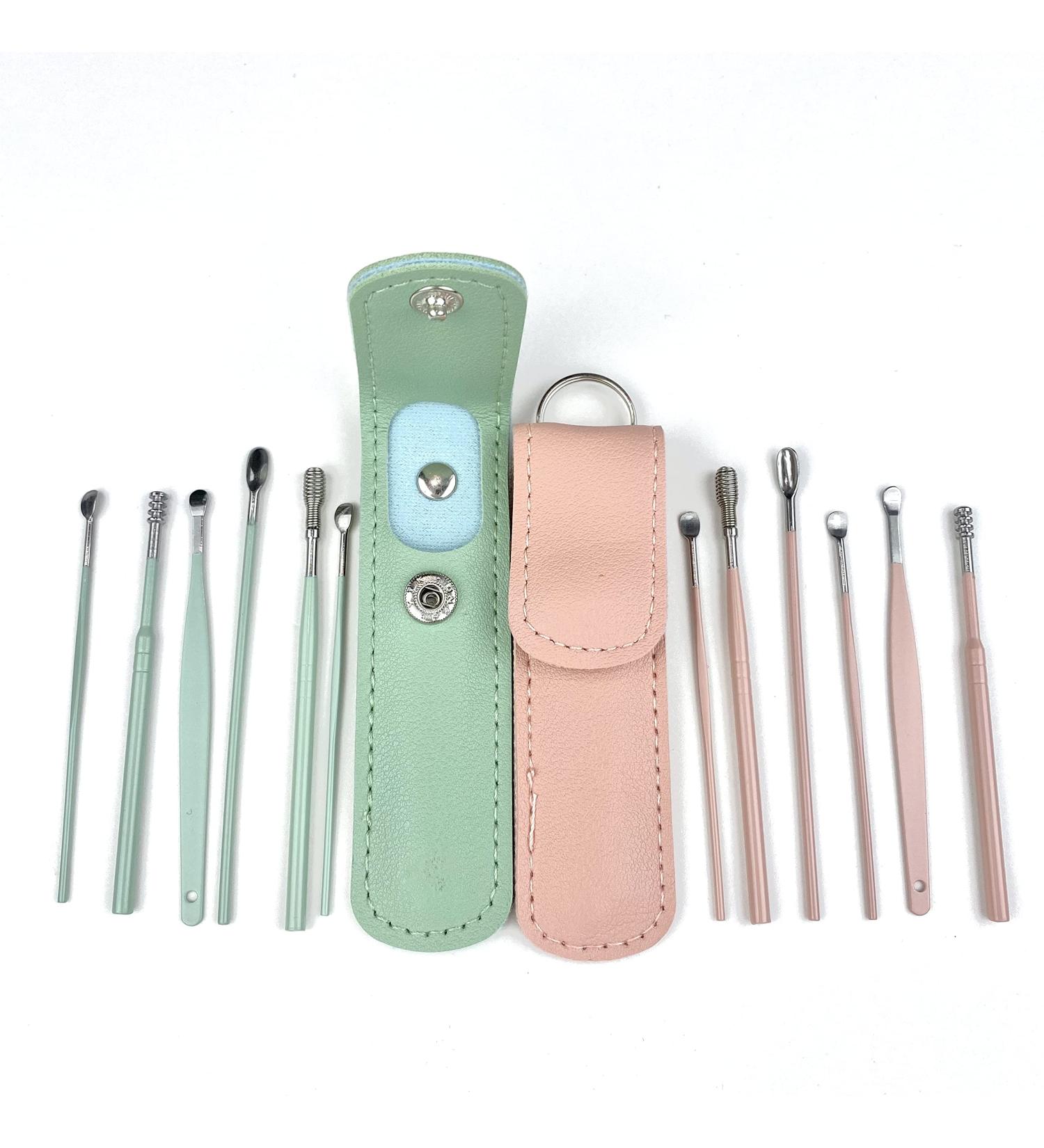 Stainless Steel Earwax Cleaner Tool Set - 2 Sets of 6 in 1 Reusable Ear Wax Removal Tools with Storage Box | Safe Ear Cleaning Solution - Buy Online on GoSupps.com
