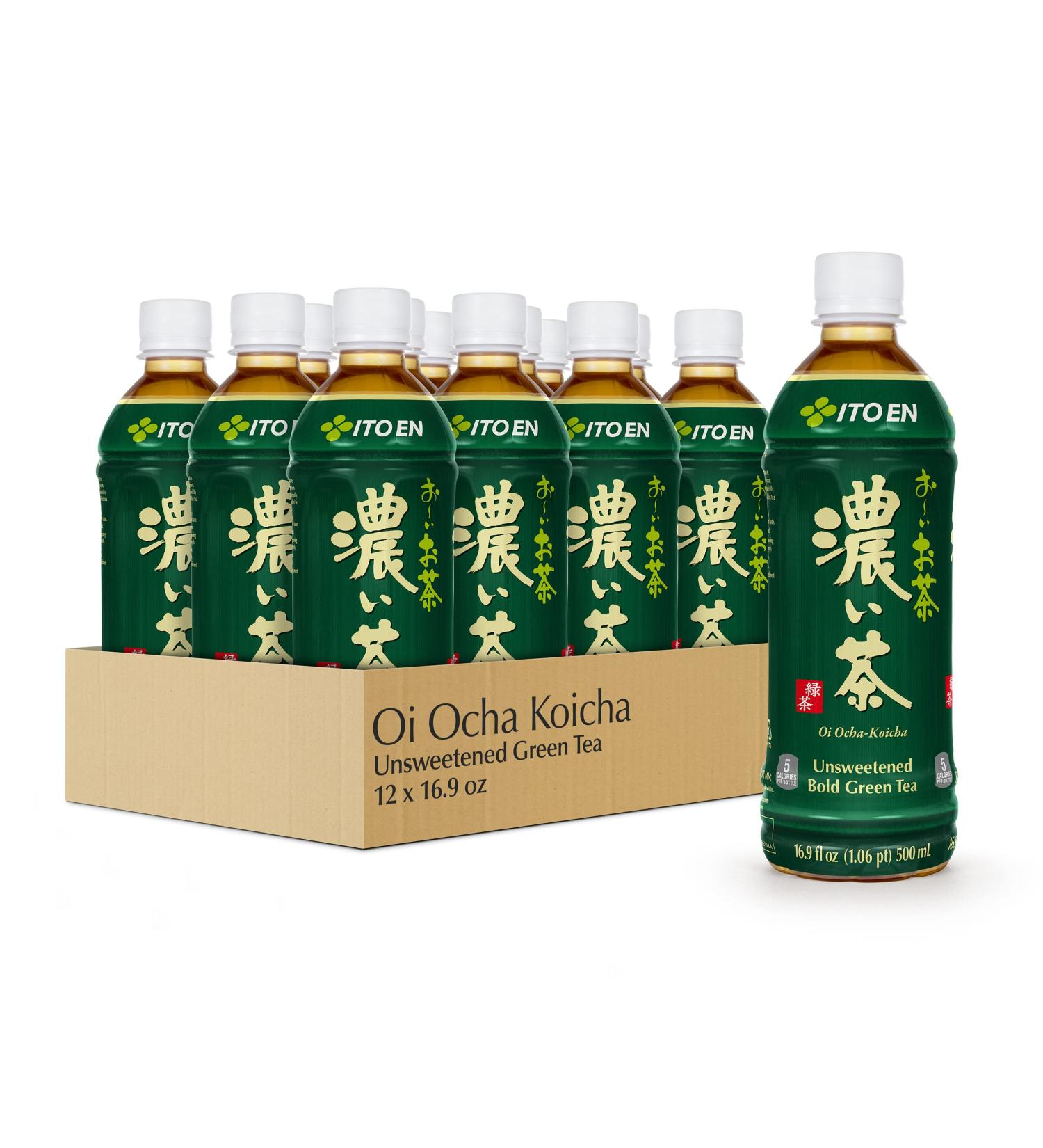 Ito En Oi Ocha Bold Green Tea Unsweetened 500 ml Bottles (Pack of 12)