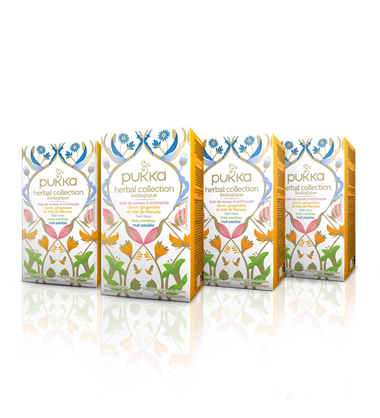 Pukka Herbal Collection Organic Herbal Teas 20 Count (Pack of 4) Assortment of Five Varieties Herbal Collection 20 Count (Pack of 4) - Buy Online on GoSupps.com