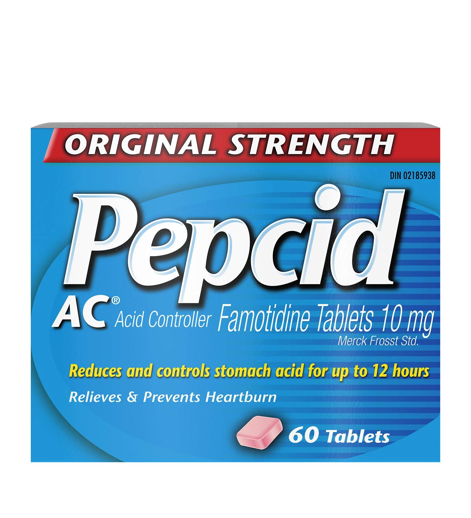 Pepcid Acid Controller Original Strength Tablets Acid Reducer for Heartburn Acid Reflux and Upset Stomach Relief 60 Tablets - Buy Online on GoSupps.com