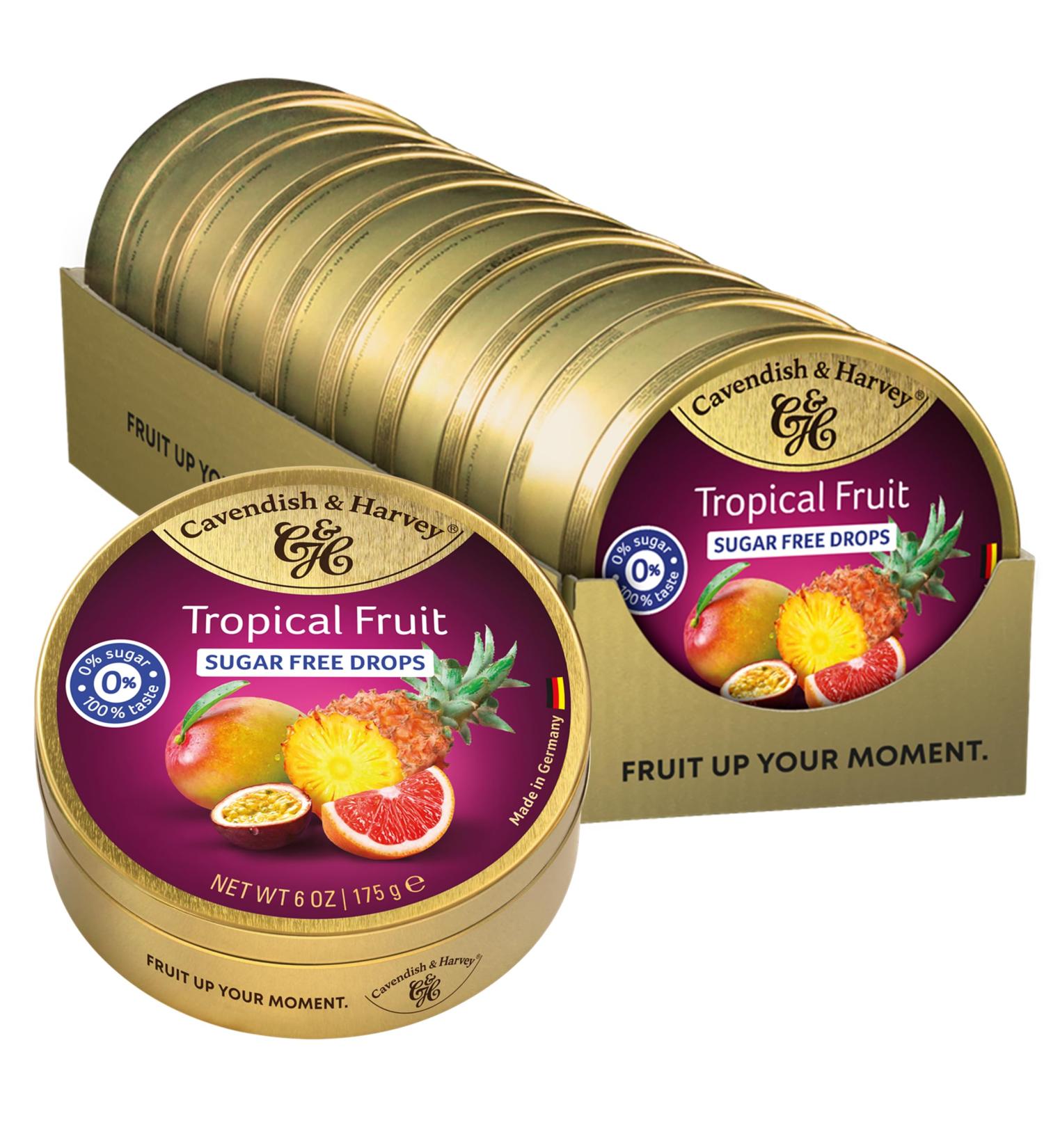  Cavendish & Harvey Cavendish BLIK SUGAR FREE TROPICAL 9 x 175 grams - Buy Online on GoSupps.com