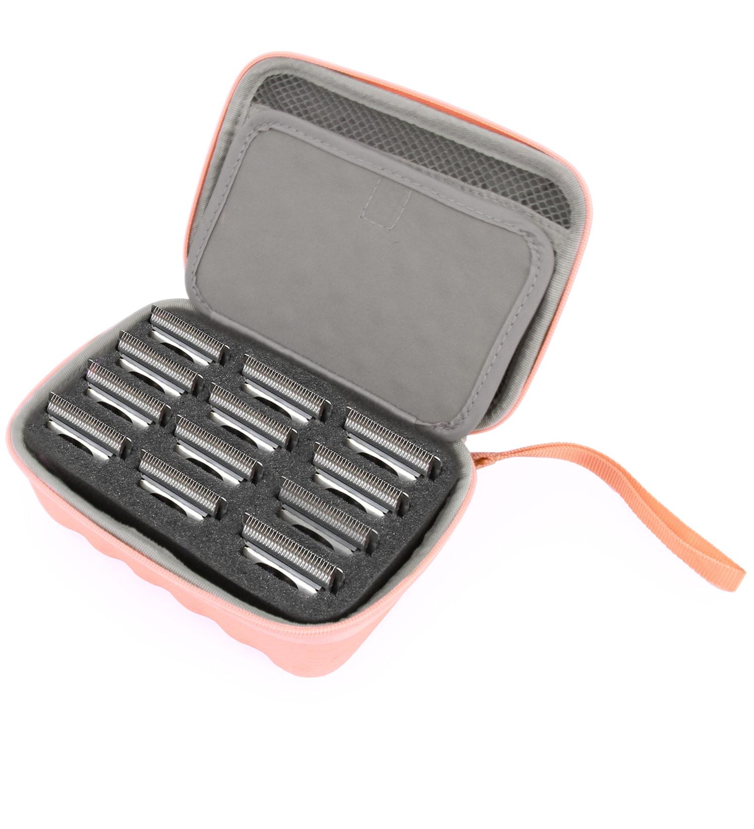 Rose Gold Clipper Blade Holder - Protective Storage Case for 12 Barber Blades | Hard Shell Impact-Resistant Outer Case - CASEMATIX - Buy Online on GoSupps.com