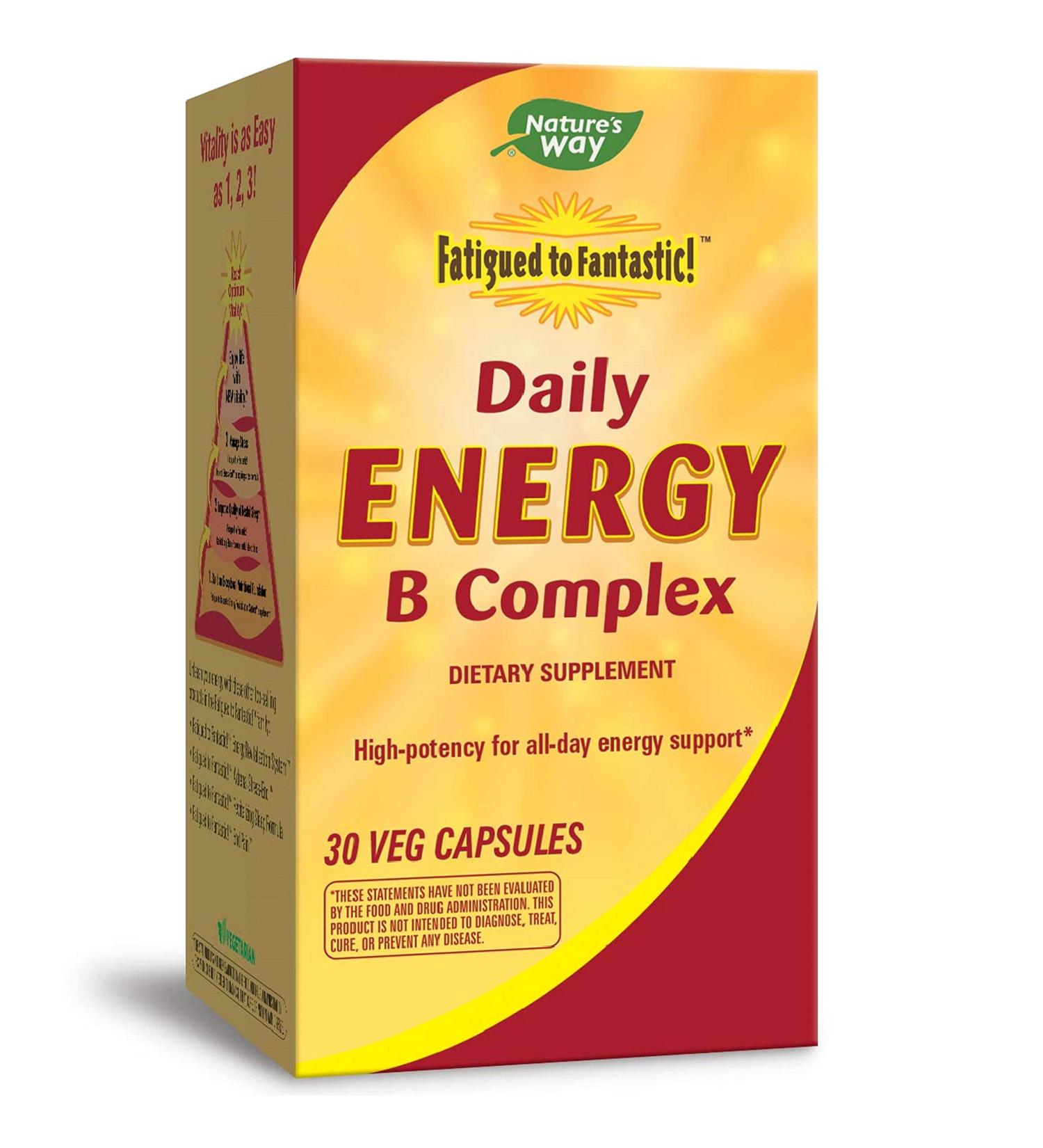 Nature's Way Fatigued to Fantastic! Daily Energy B Complex - 30 Veg Capsules for Vitality - Buy Online on GoSupps.com