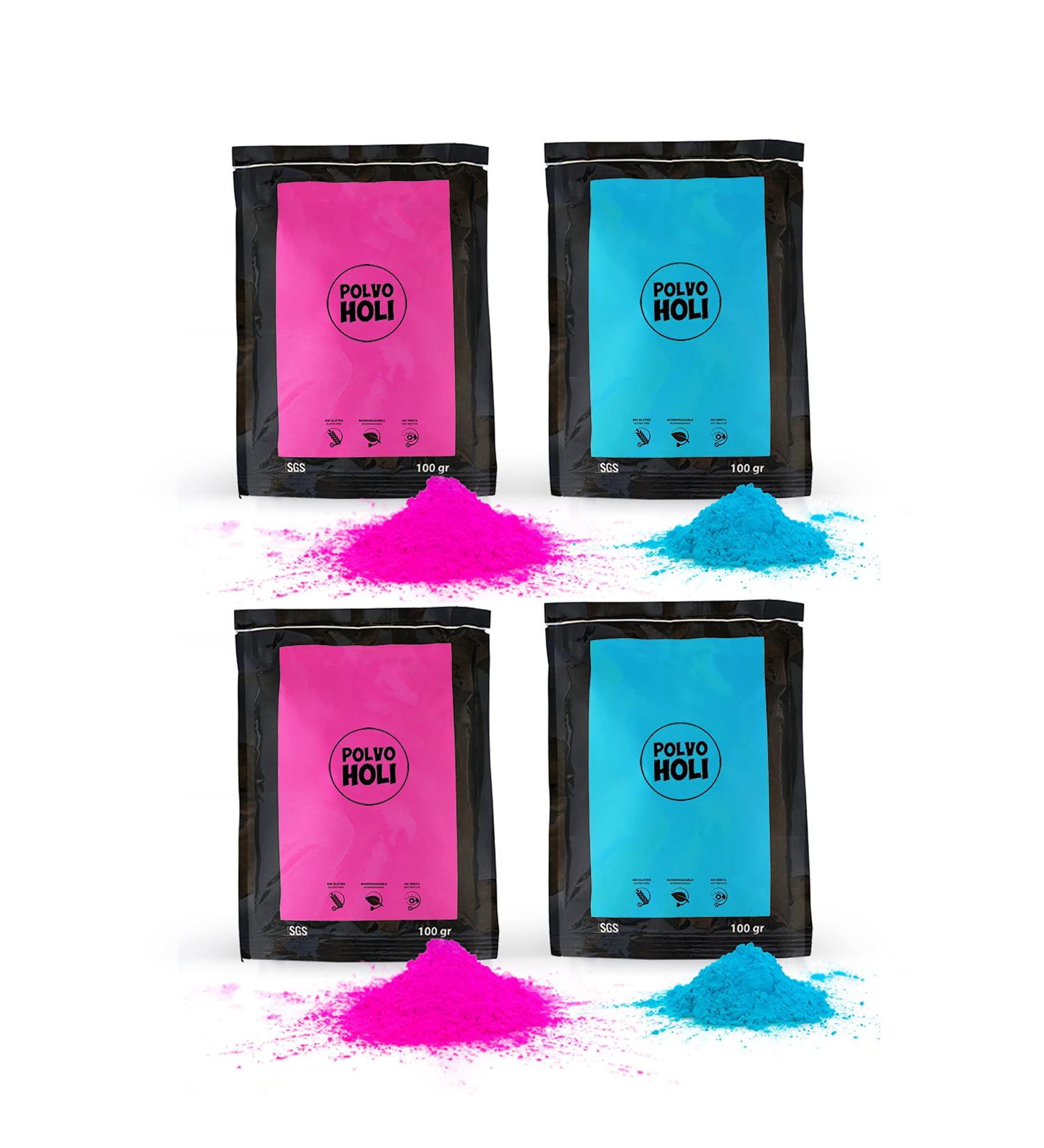 POLVO HOLI - Pack Baby Shower 4 sachets de 100gr - R v le Le Sexe du b b . (Bleu et Rose) - Buy Online on GoSupps.com