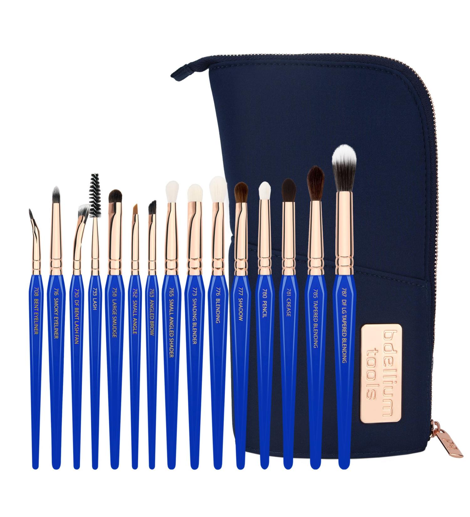 Bdellium Tools Professional Makeup Brushes - Golden Triangle 15pc Eyes Only Set with Pouch | International Shipping Available - Buy Online on GoSupps.com
