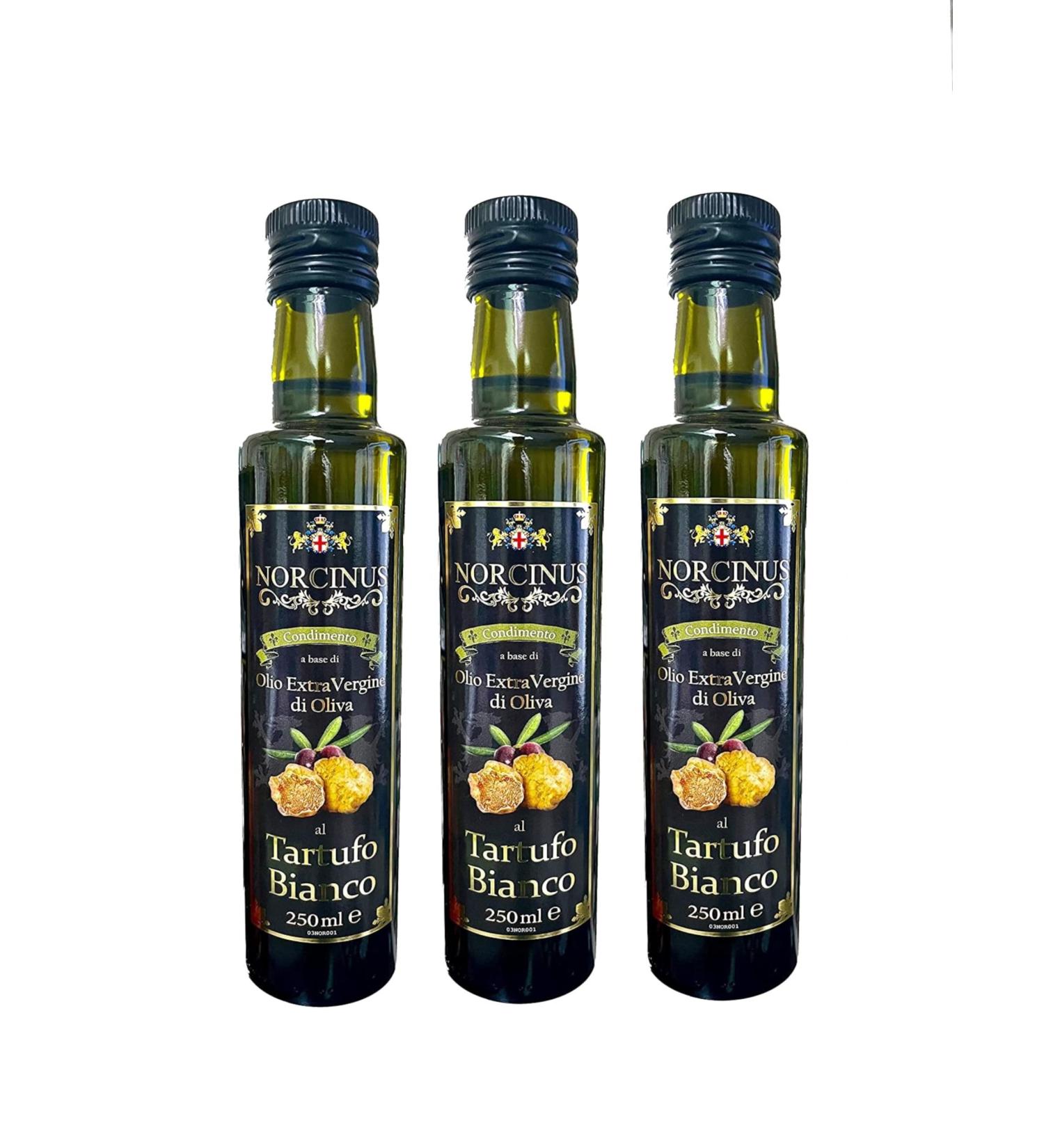 Norcinus 3 bottles of highquality white truffle oil 250 ml turn any dish into a gastronomic masterpiece - Buy Online on GoSupps.com