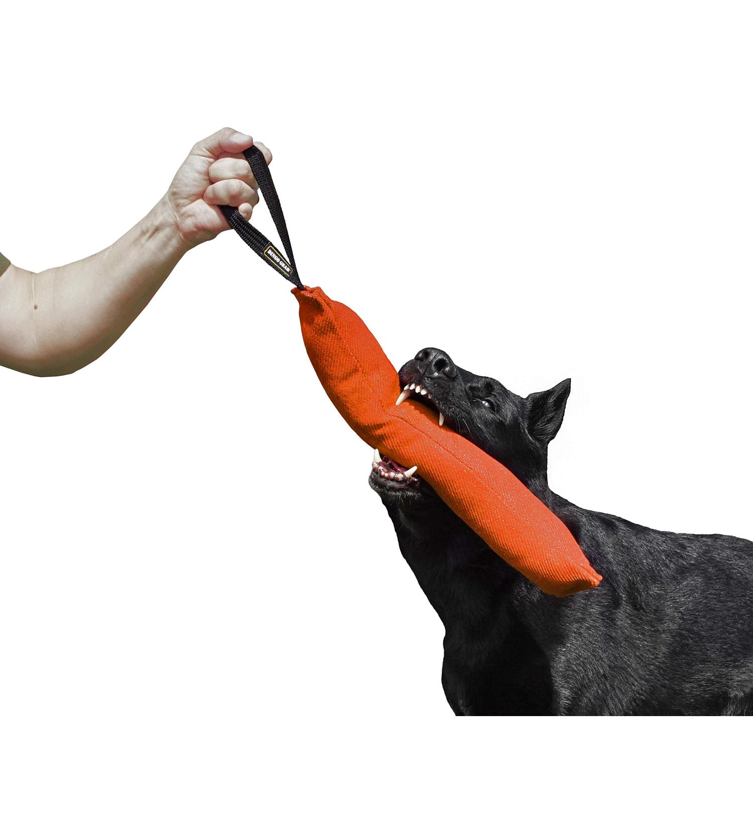 Dingo Gear Cotton Nylon Bite Sausage for Dog Training | IGP IPO Obedience | 45x8 cm | Orange - Durable Dog Sport Equipment - Buy Online on GoSupps.com