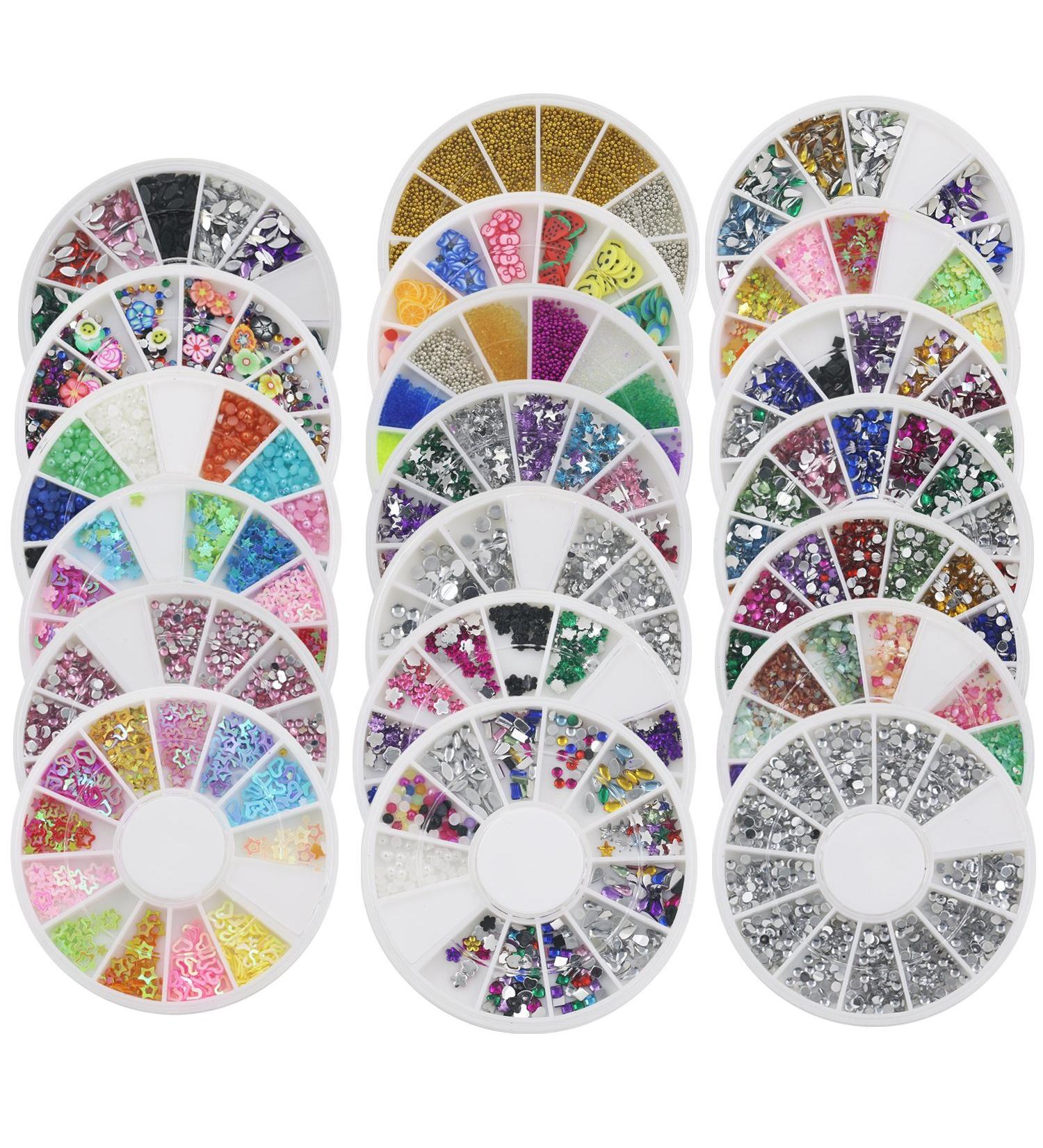 Bluelans 20x 3D Flower Nail Stickers - Glitter Bow & Rhinestone Nail Art Decorations for Stunning Manicures - Buy Online on GoSupps.com