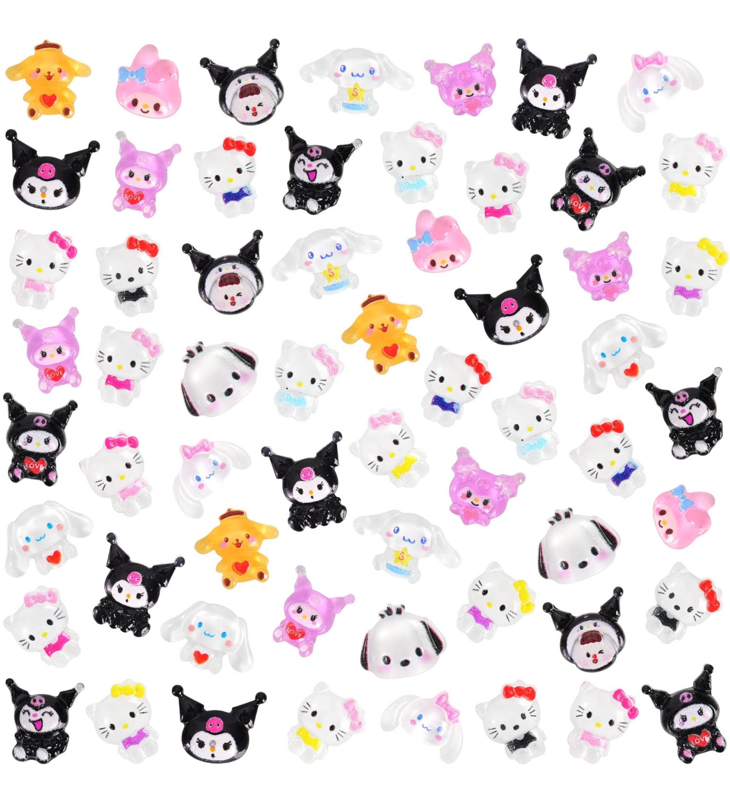 60Pcs 3D Cartoon Nail Charms - Nail Art & Slime Decorations - Resin Charms for Acrylic Nails - DIY Accessories - Buy Online on GoSupps.com