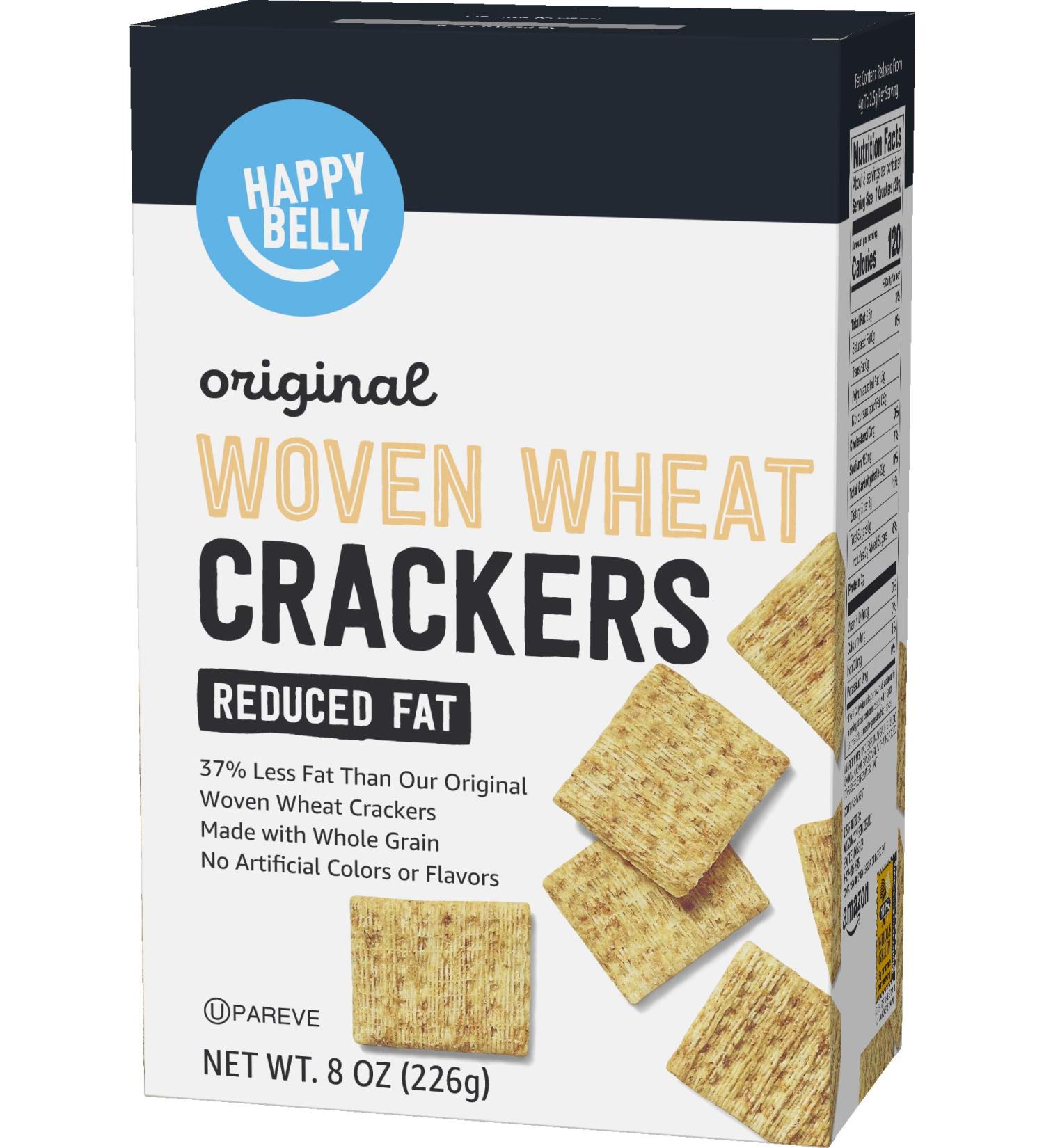 Happy Belly Reduced Fat Whole Wheat Crackers - 8 Ounce Pack of 1 - Buy Online on GoSupps.com