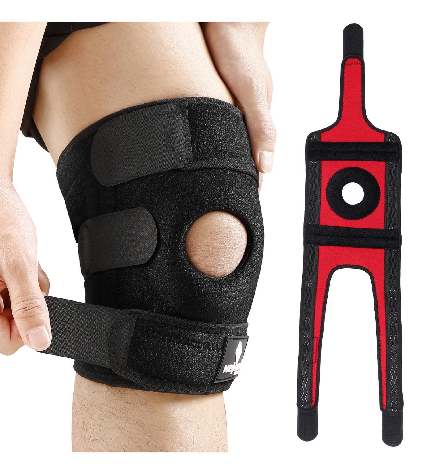 NEENCA XL Knee Brace with Side Stabilizers & Gel Pads - Adjustable Straps for Pain Relief & Injury Recovery - Buy Online on GoSupps.com
